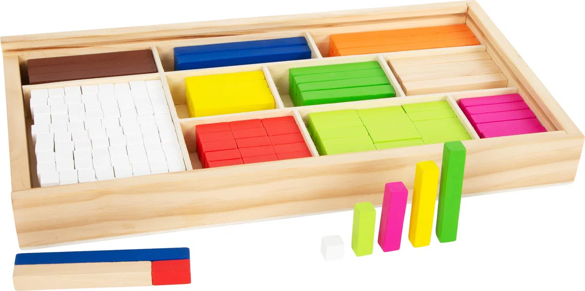 Tabellina Regoli Small Foot in Legno 300 Regoli Colorati per Imparare a Contare dai 5 Anni