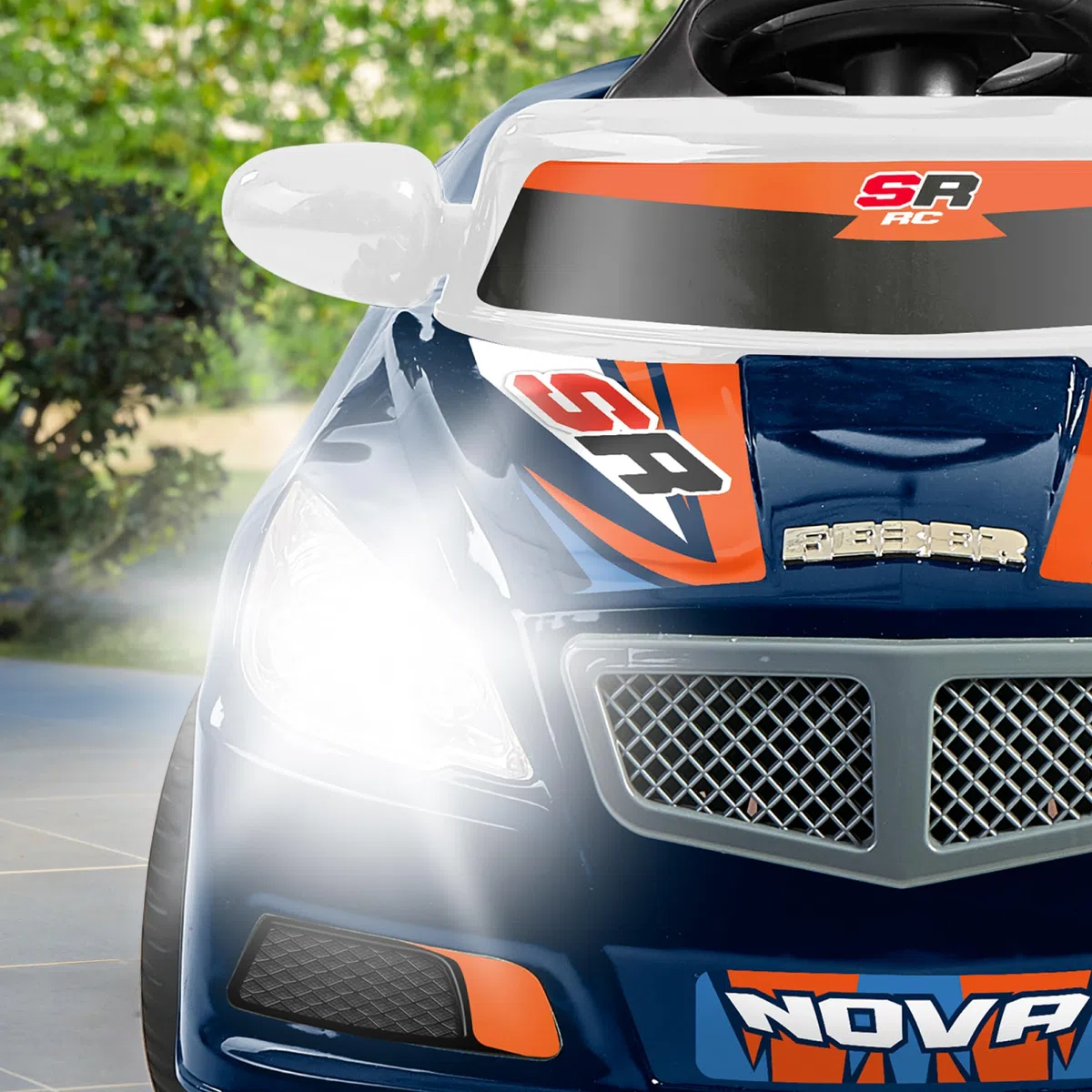 FEBER – Twinkle Car R/C BLU SCURO, Auto elettrica radiocomandata, batteria da 12 V, telecomando incluso con portata 10 m, autonomía 45 min, peso massimo 25 kg, età da 3 a 6 anni