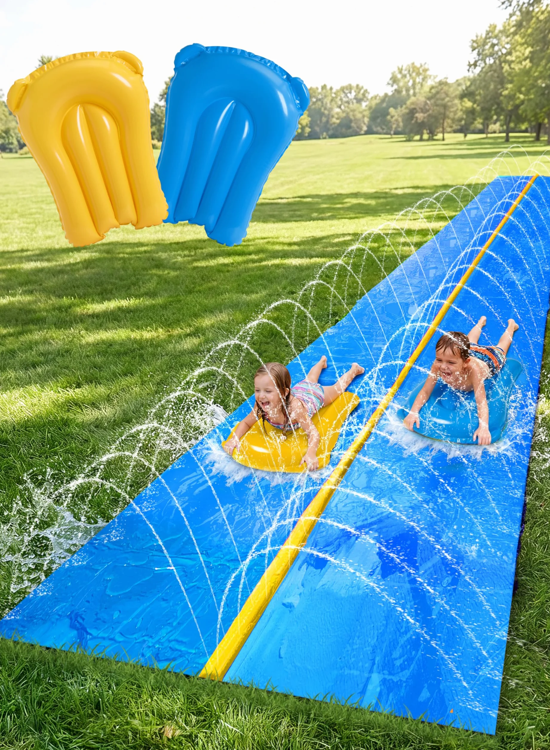 Sloosh Gigante Scivolo d'Acqua 914,4 x 182,8 cm con Irrigatore Integrato e Tavole Gonfiabili