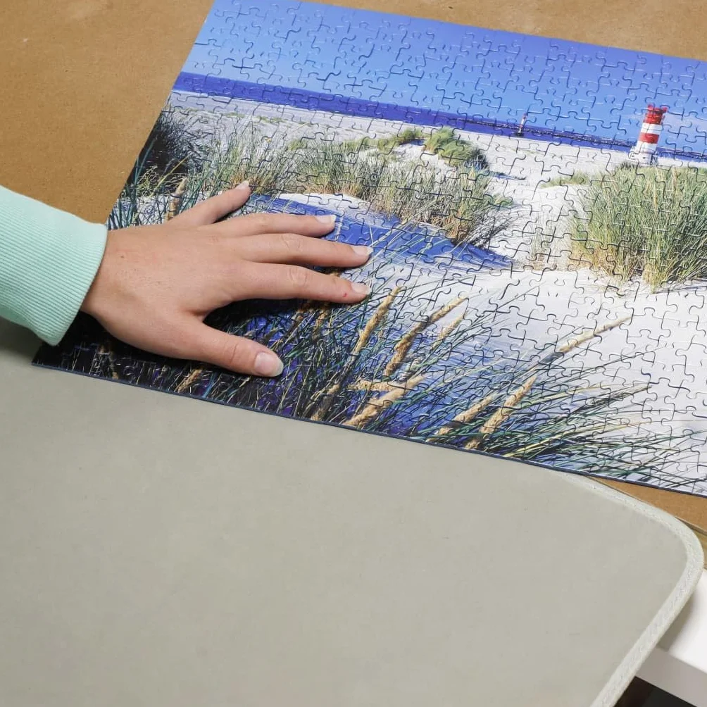 HI Tavolo per Puzzle con 4 Cassetti 76x57x4,5 cm in Legno