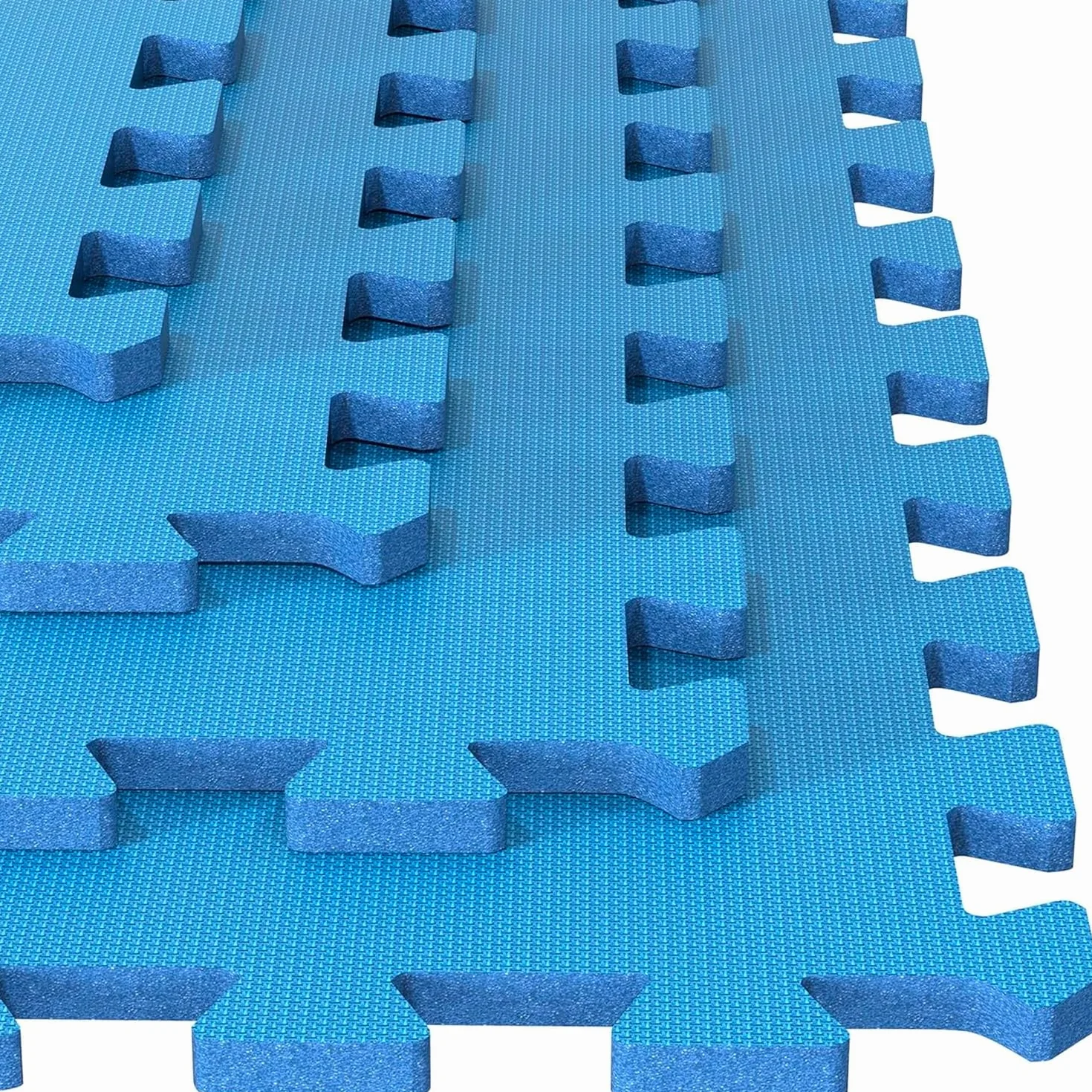 Tappeto Componibile con 8 Pezzi, Morbido - Tappeto Modulabile per Piscina con 8 Piastrelle, in Spugna, 50x50cm, Blu
