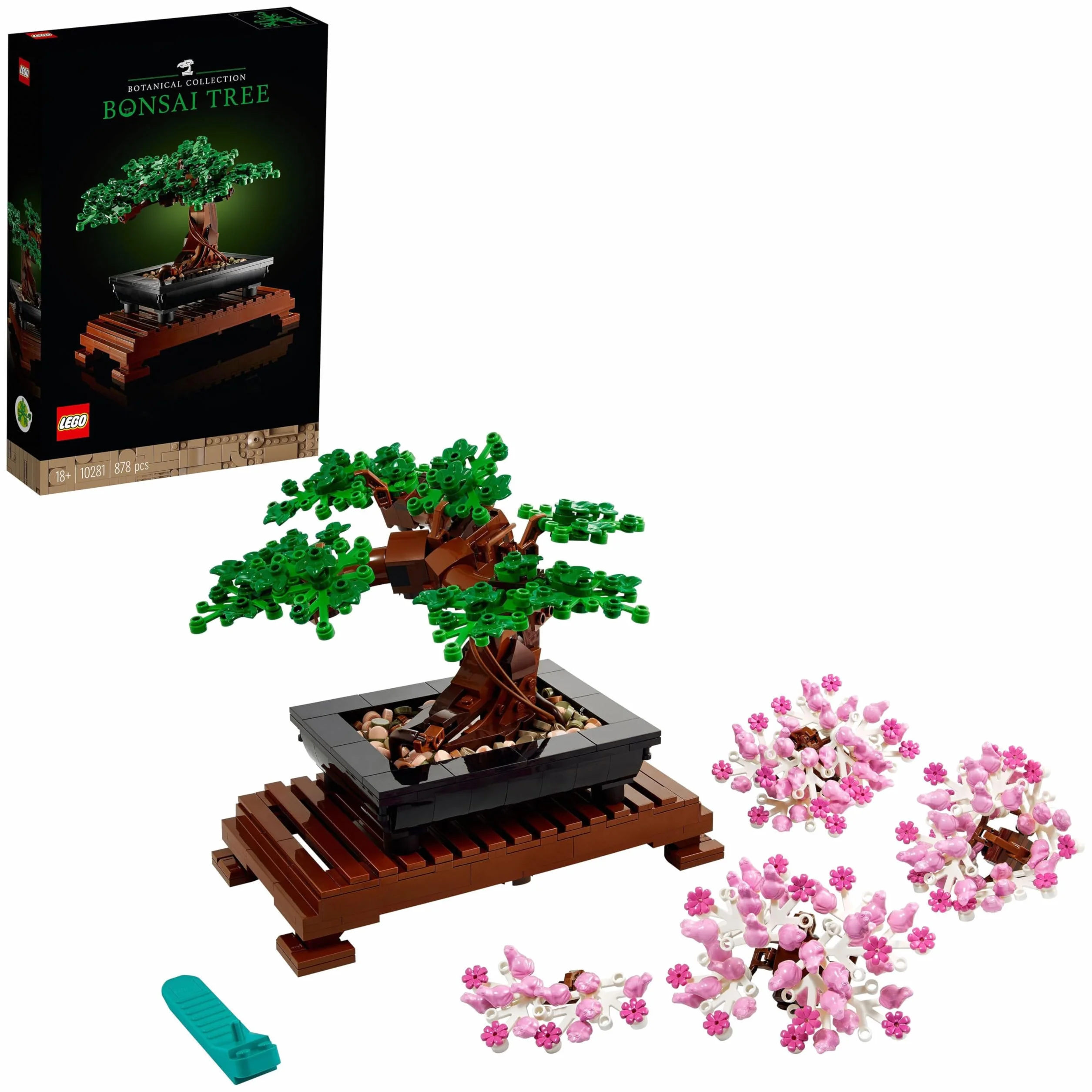 LEGO Botanicals Albero Bonsai - Kit di Piante Artificiali, Modellino da Costruire di Alberello con Vaso - Decorazione per la Casa Fai da Te - Idee Regalo per Adulti, Donna o Uomo - 10281