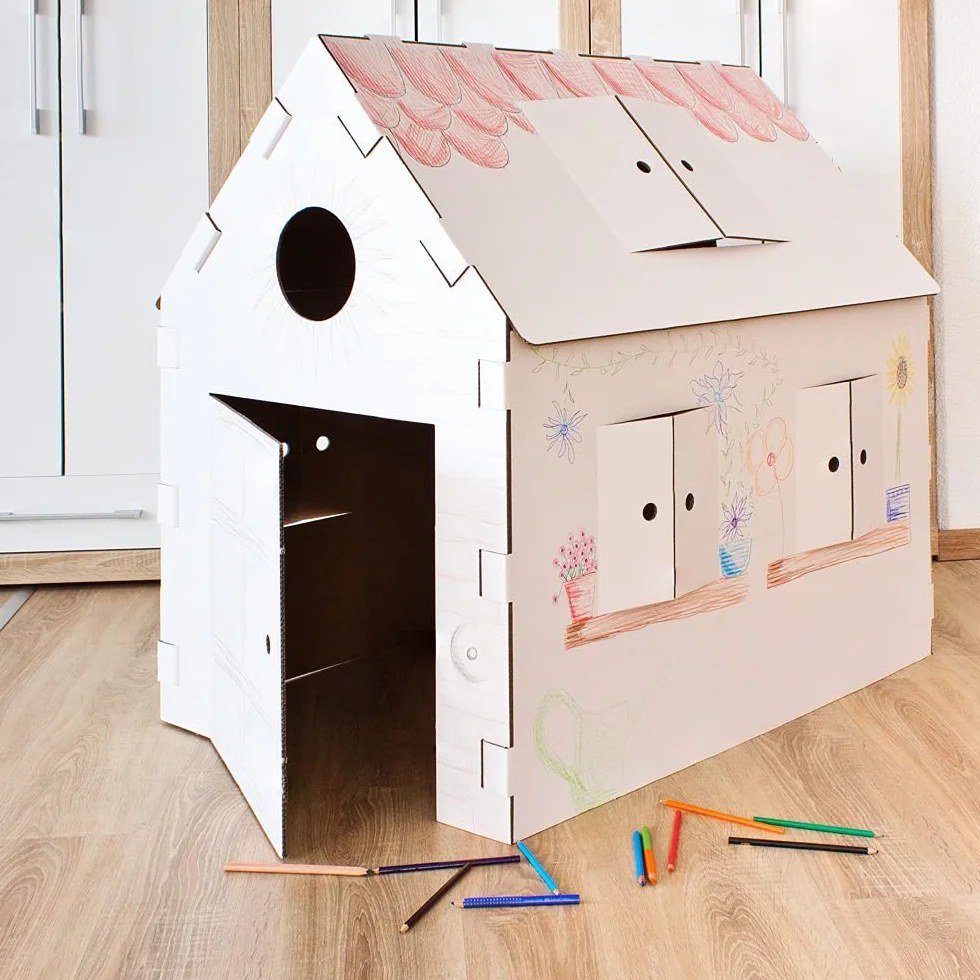 Kingpower 3D Bambini Casa di Cartone Playhouse