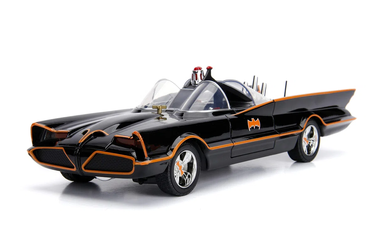 Jada- Batman The Classic TV Series Batmobile Veicolo Collezione e Figure pressofuse, Colore Nero, 1:18, 98625