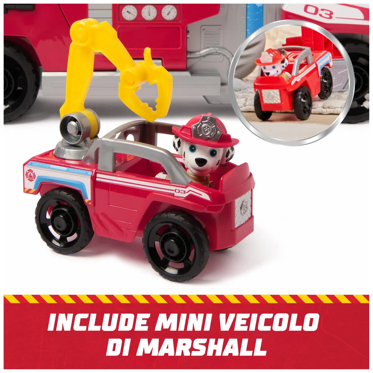 Paw Patrol Camion dei Pompieri Marshall Lanciatore Rapido Luci Suoni Giocattoli 3+ Anni