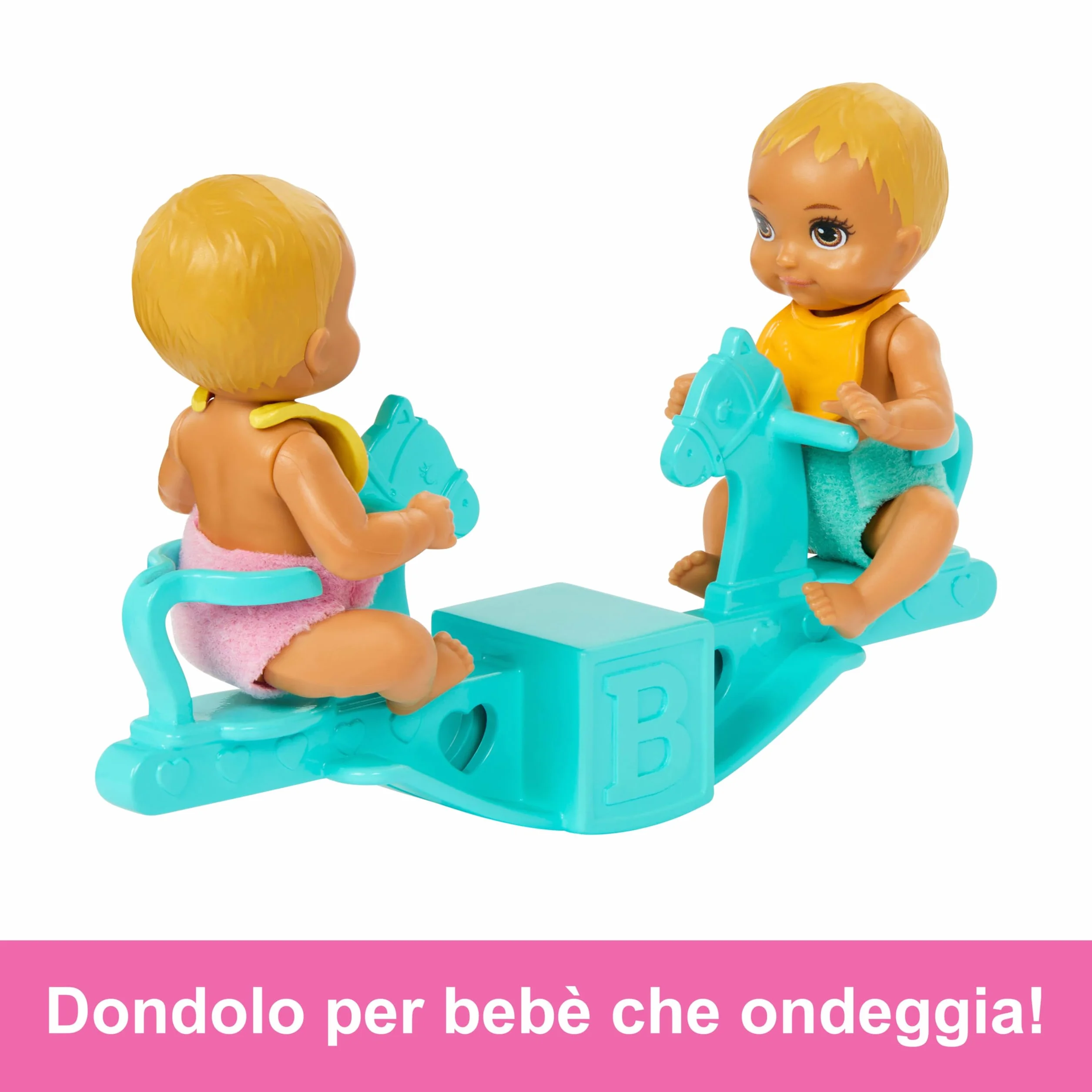 Barbie - Skipper Playset Cameretta, set con bambola Skipper e due gemelline, tanti accessori inclusi tra cui culla, altalena e dondolo, giocattolo per bambini, 3+ anni, HXM99