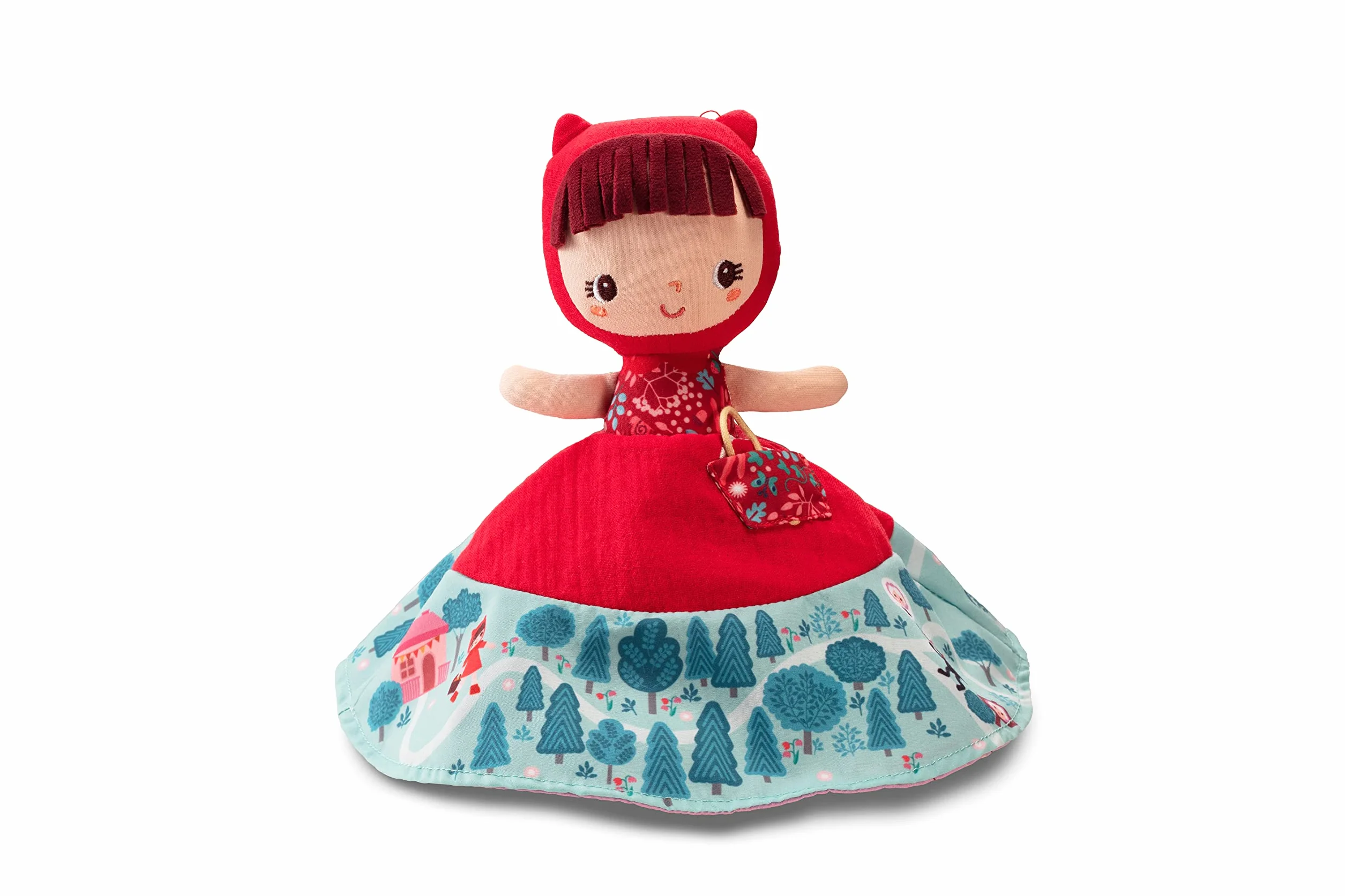 LILLIPUTIENS - Marionetta reversibile Cappuccetto Rosso - 3 personaggi in 1 - Racconto interattivo dai 12 mesi - Stimola l’immaginazione, la motricità e la vista - Racconta la storia con la marionetta