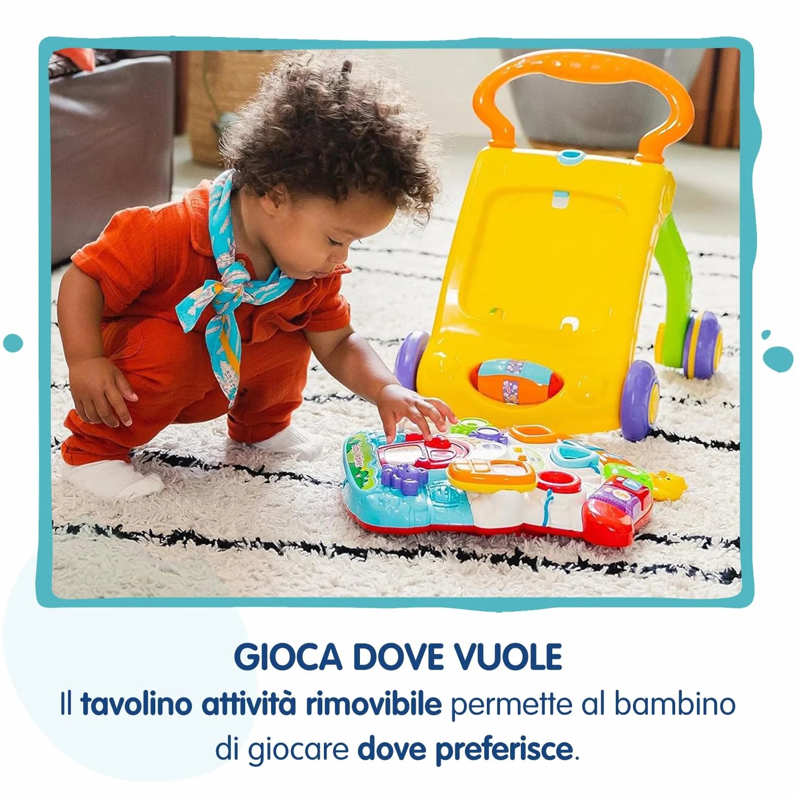 VTech Super Primi Passi Parlante 2 in 1 - Arancione, Primi Passi per Bambini con Sensore di Movimento e Sistema Frenante, Maniglia, Gioco Bambino con Animali e Numeri, Batterie Incluse, 9-36 Mesi