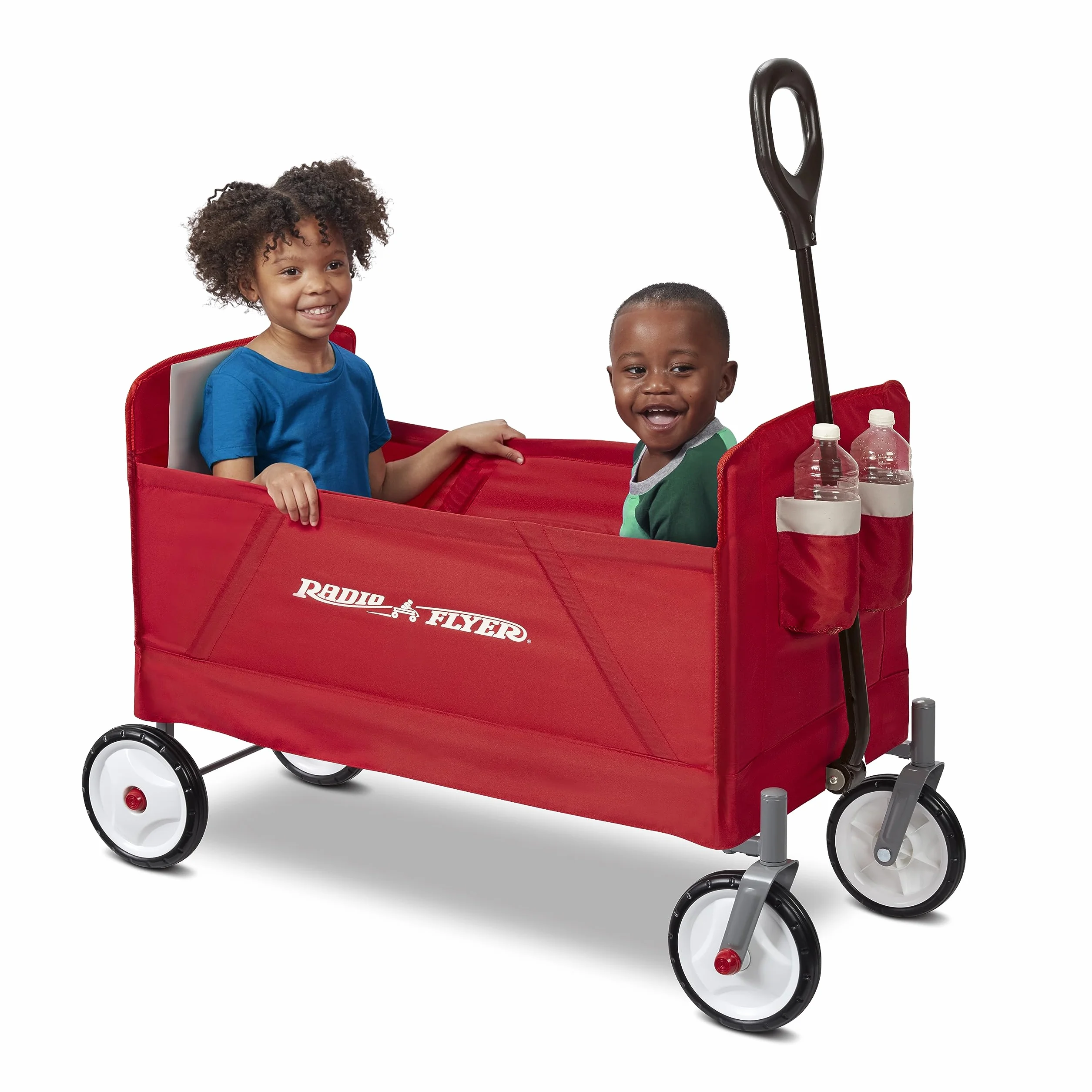 Radio Flyer EZ carrello pieghevole, rosso, per bambini da 1,5 anni in su, carrello da giardino e da carico