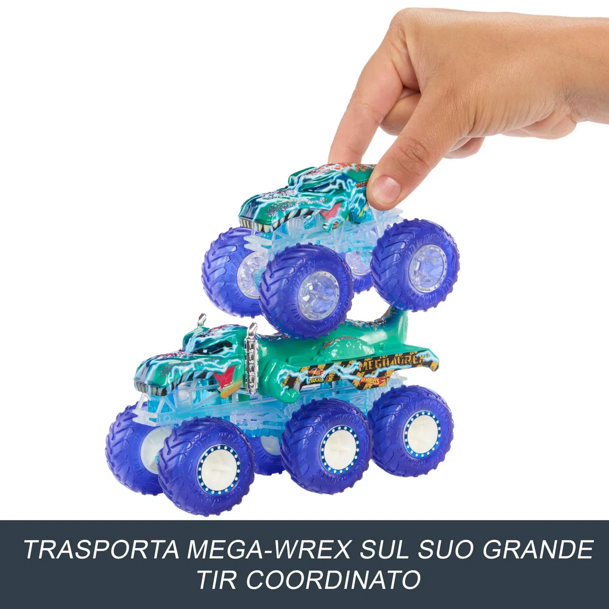 Hot Wheels Monster Trucks Multipack Tiger Shark Mega-Wrex 1:64 Power Smashers HYJ29