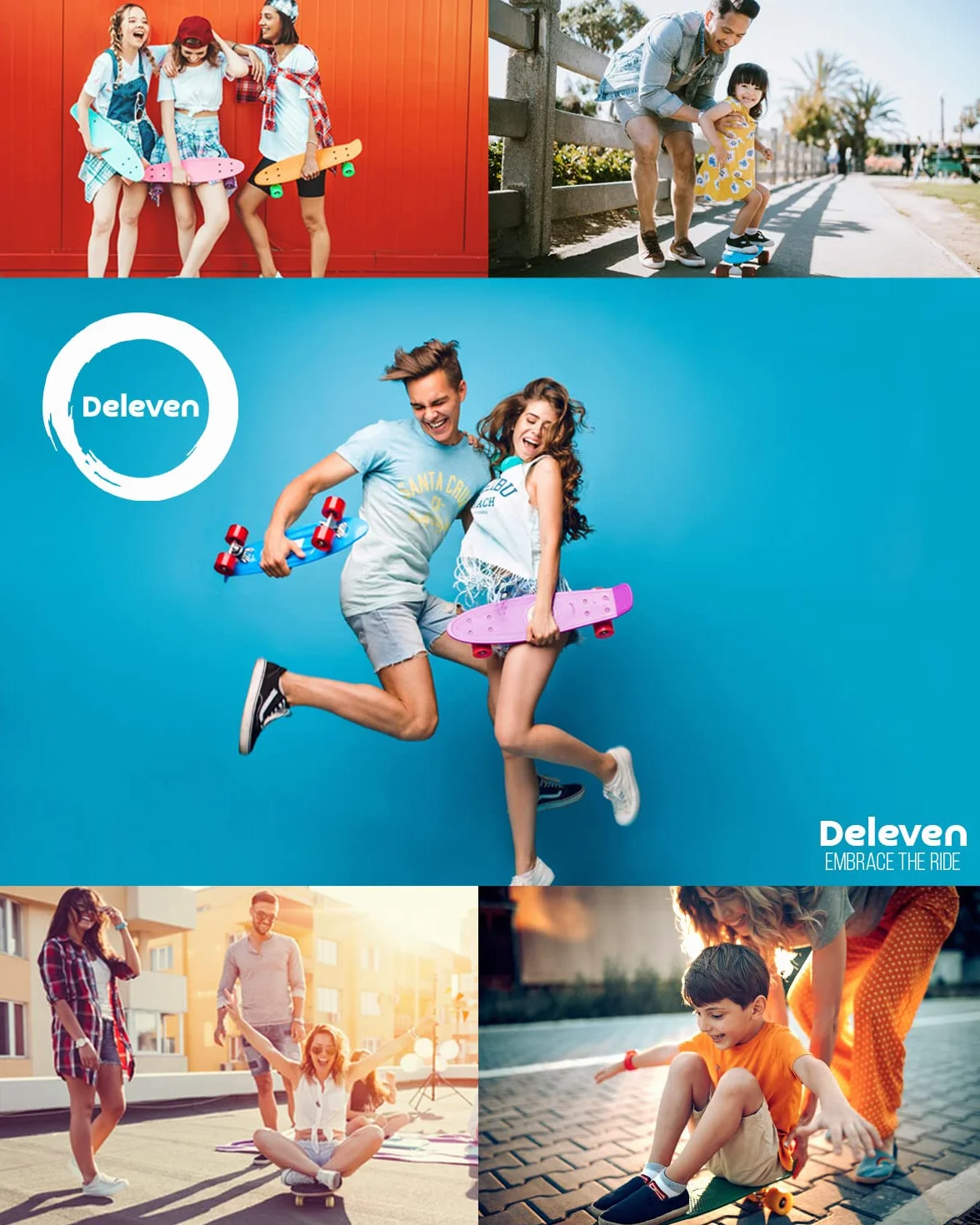 Skateboard Mini Cruiser per Bambini e Adulti - Skate per Età 5-10 Anni