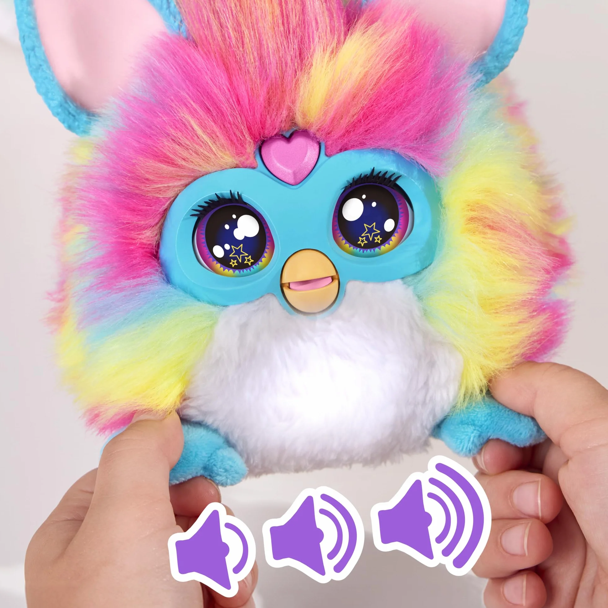 Peluche interattivo DJ Furby, musica e luci, 5 modalità, oltre 1.000 combo, parla inglese e furbish, 6+