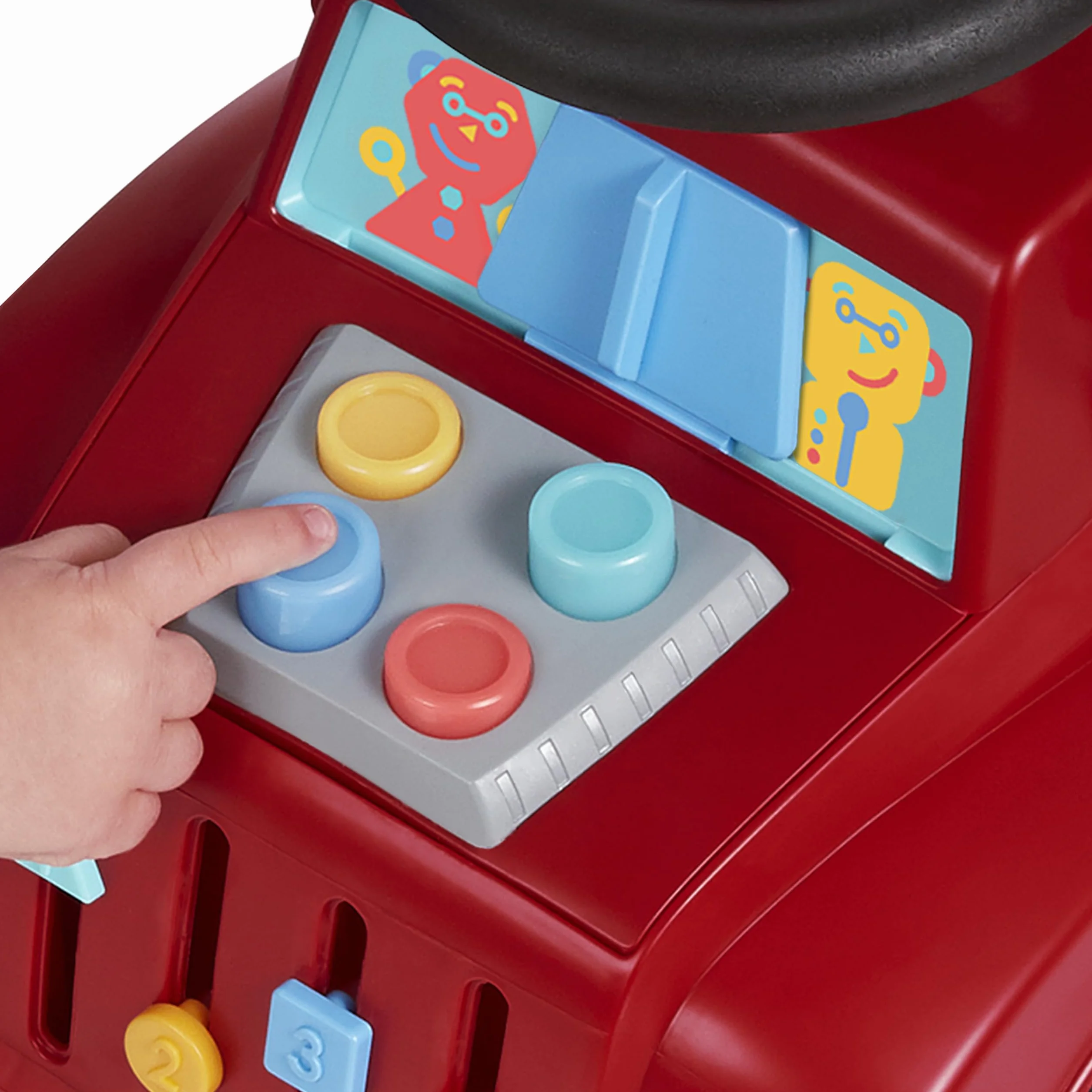 Radio Flyer camioncino con luci e suoni, giocattolo cavalcabile per bambini da 1 a 3 anni, rosso