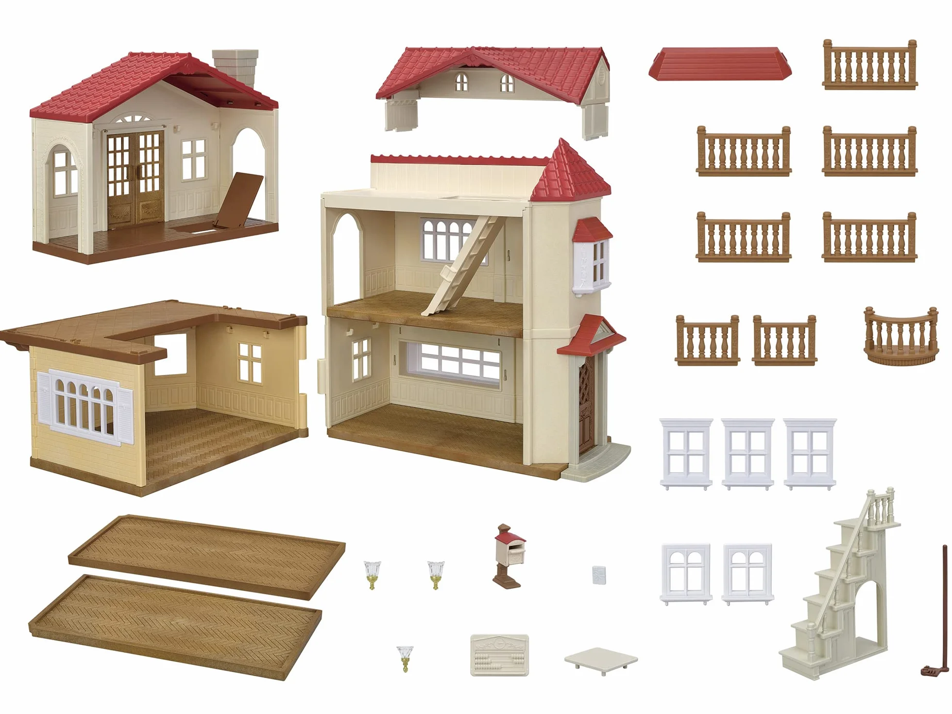Sylvanian Families - Casa Grande con Luce, Attico Segreto e Spazi Modulari – Playset Dettagliato per Bambini – Modello 5716