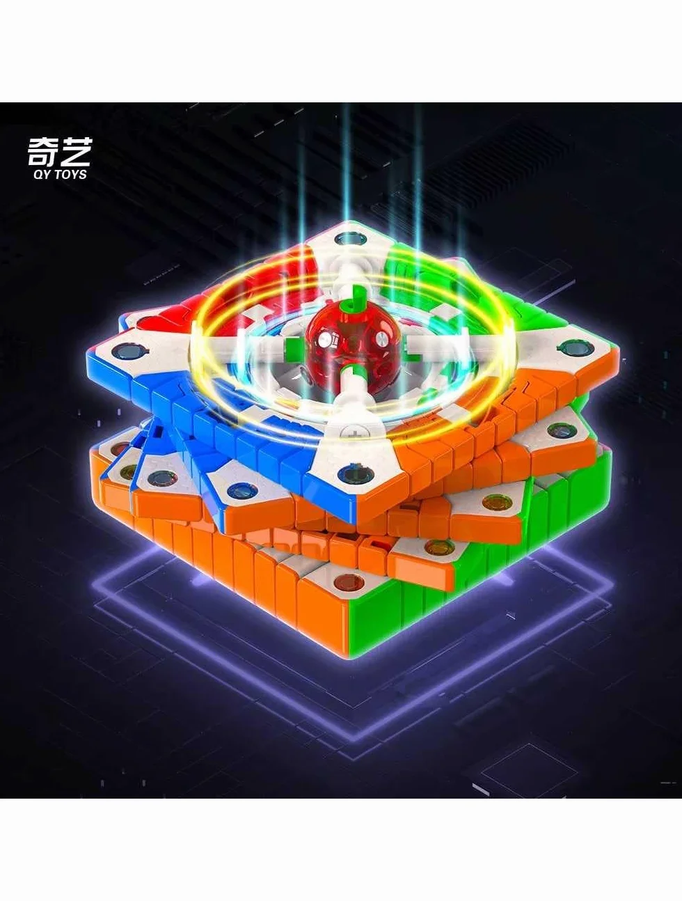 Logica Giochi - Cubo Magico 10x10 Stickerless - Cubo Professionale - Rotazione Fluida e Silenziosa