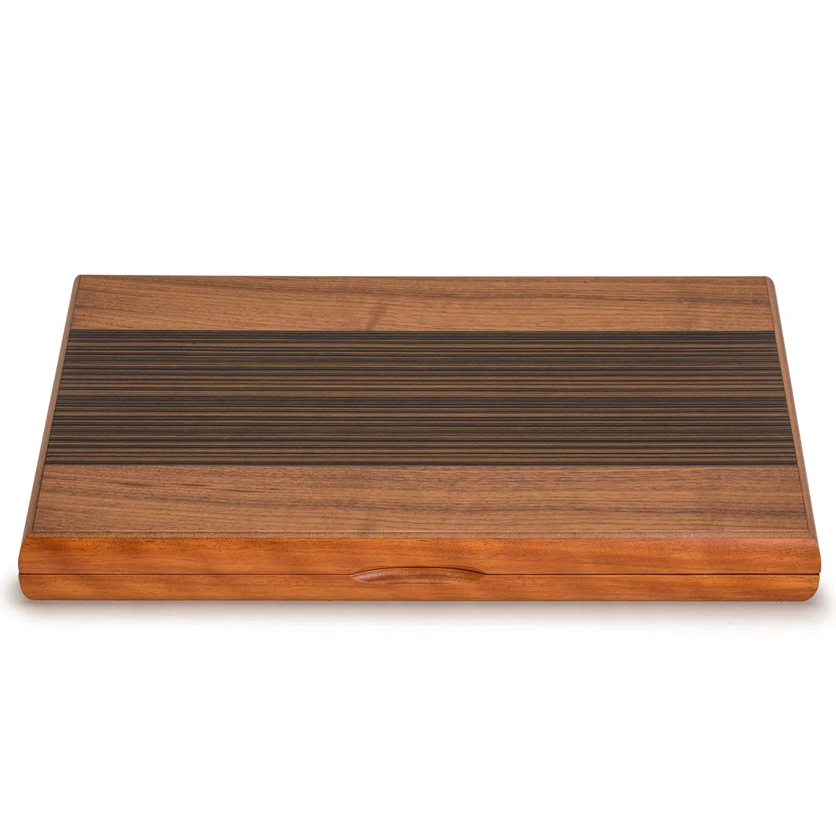 Yellow Mountain Imports, Set Backgammon Intarsiato in Legno, "Pasadena" - con Pedine in Acrilico e Tazze per Dadi in Legno, Tabellone 38,5 centimetri