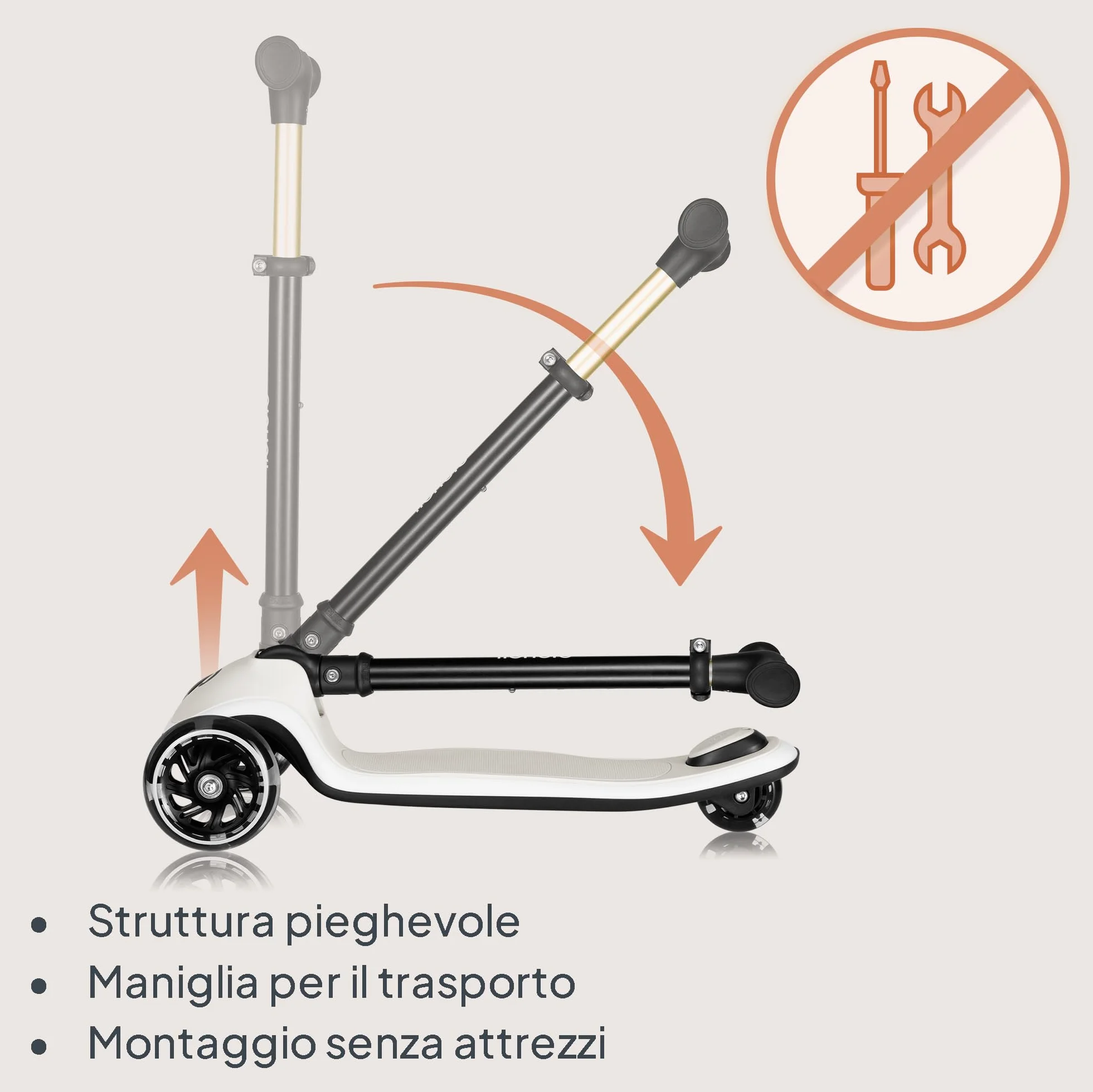 LIONELO Monopattino Bambino a 3 Ruote MEY per bambini da 3 anni fino a 50kg, Monopattino per Bambini con Illuminata e Ruote a LED, Altezza Regolabile, Pedana Antiscivolo, laggero, Cestino