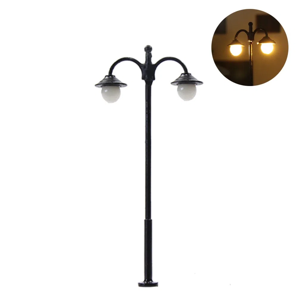 Evemodel Lanterne da Parco a LED 60 mm 12-18V Calibro H0