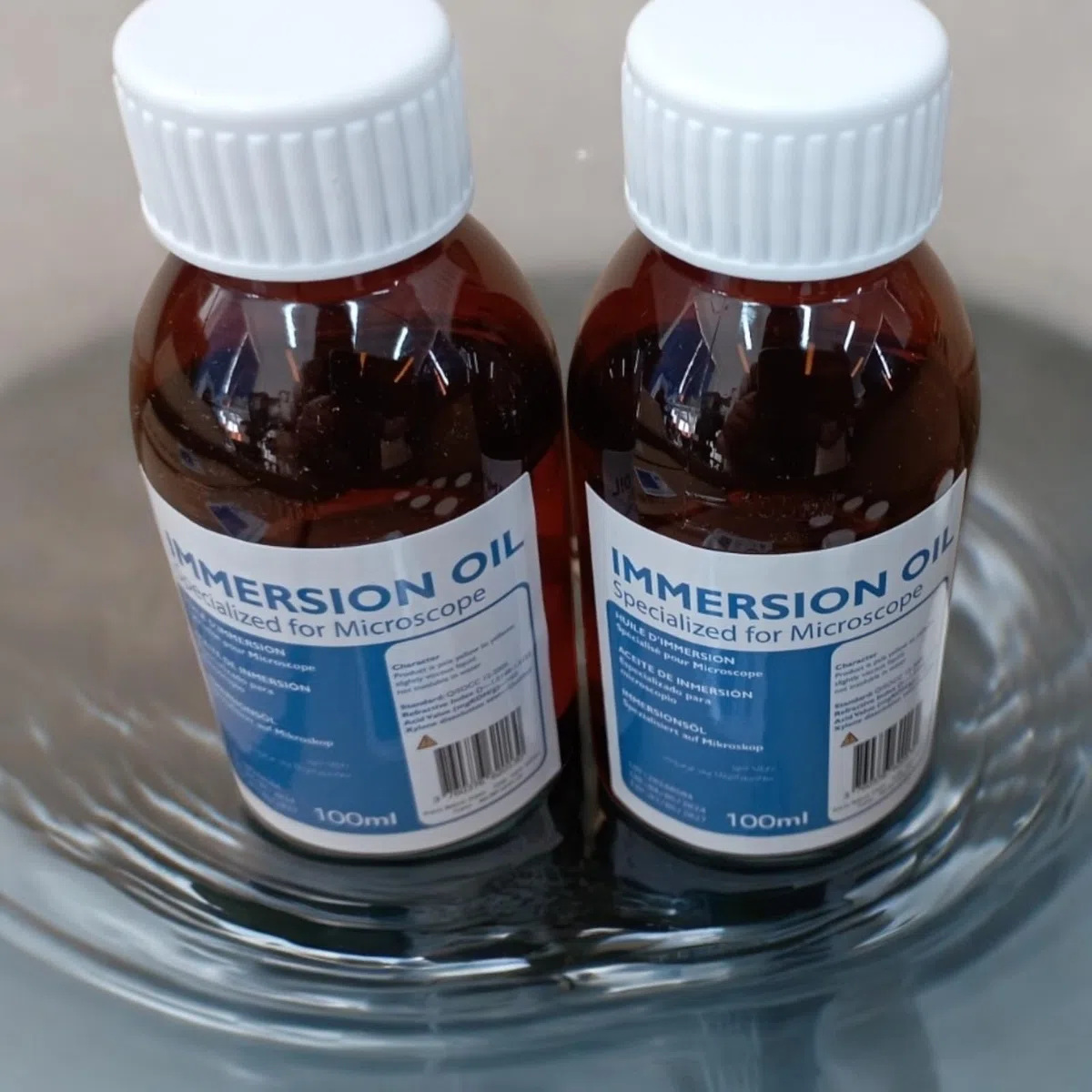 RMY - Olio IMMERSIONE per Microscopio 100 ML - Compatibile con tutte le marche e i tipi di microscopi - Olio universale di alta qualità