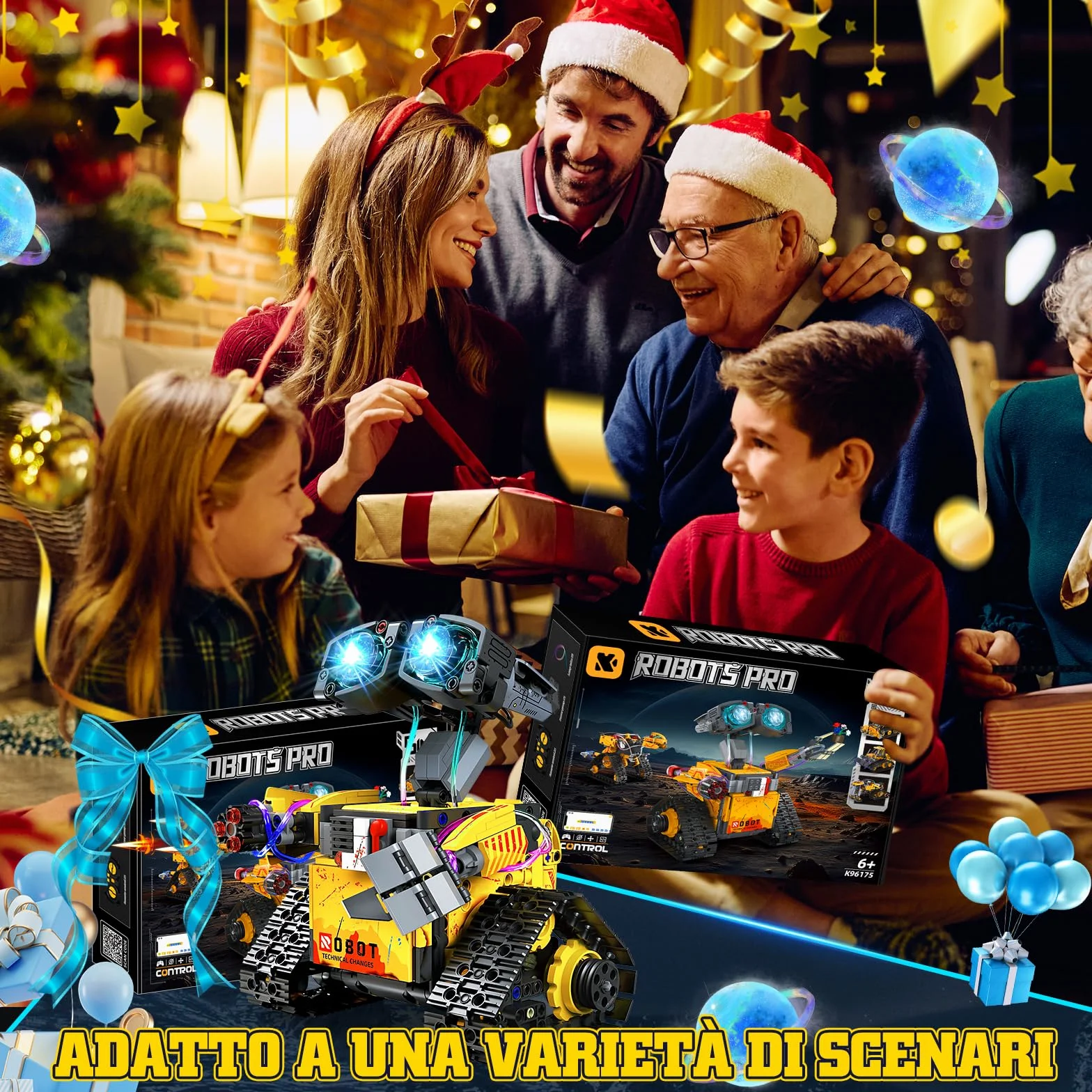YOOHBERRYS Technic Robot Telecomandati per Bambini, 5-in-1 Kit di Costruzione di Robot Programmabile con App e Telecomando, Regalo Educativo per Ragazzi e Ragazze Dagli 6 ai 12 anni (Giallo)