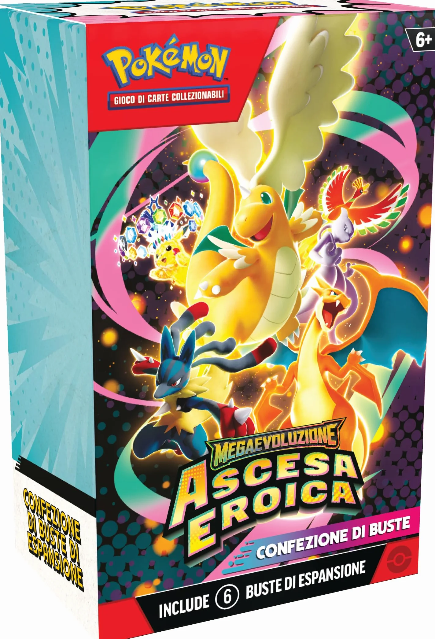 Pokémon GCC Megaevoluzione Ascesa Eroica buste di espansione sei buste Italiano
