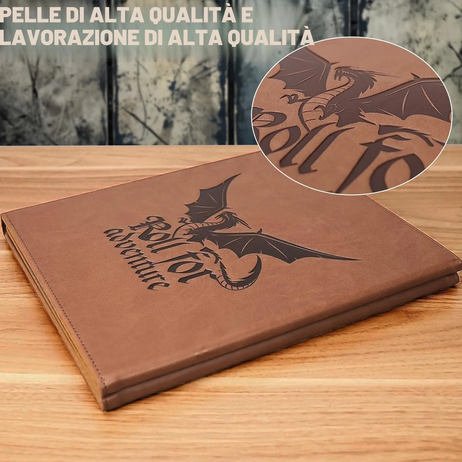 DND DM Screen 5e Dungeon Master Screen, Deluxe Leather 4-Panel Customizable Magnetic Panel Game Master Screen,accessori da tavolo per giochi di ruolo