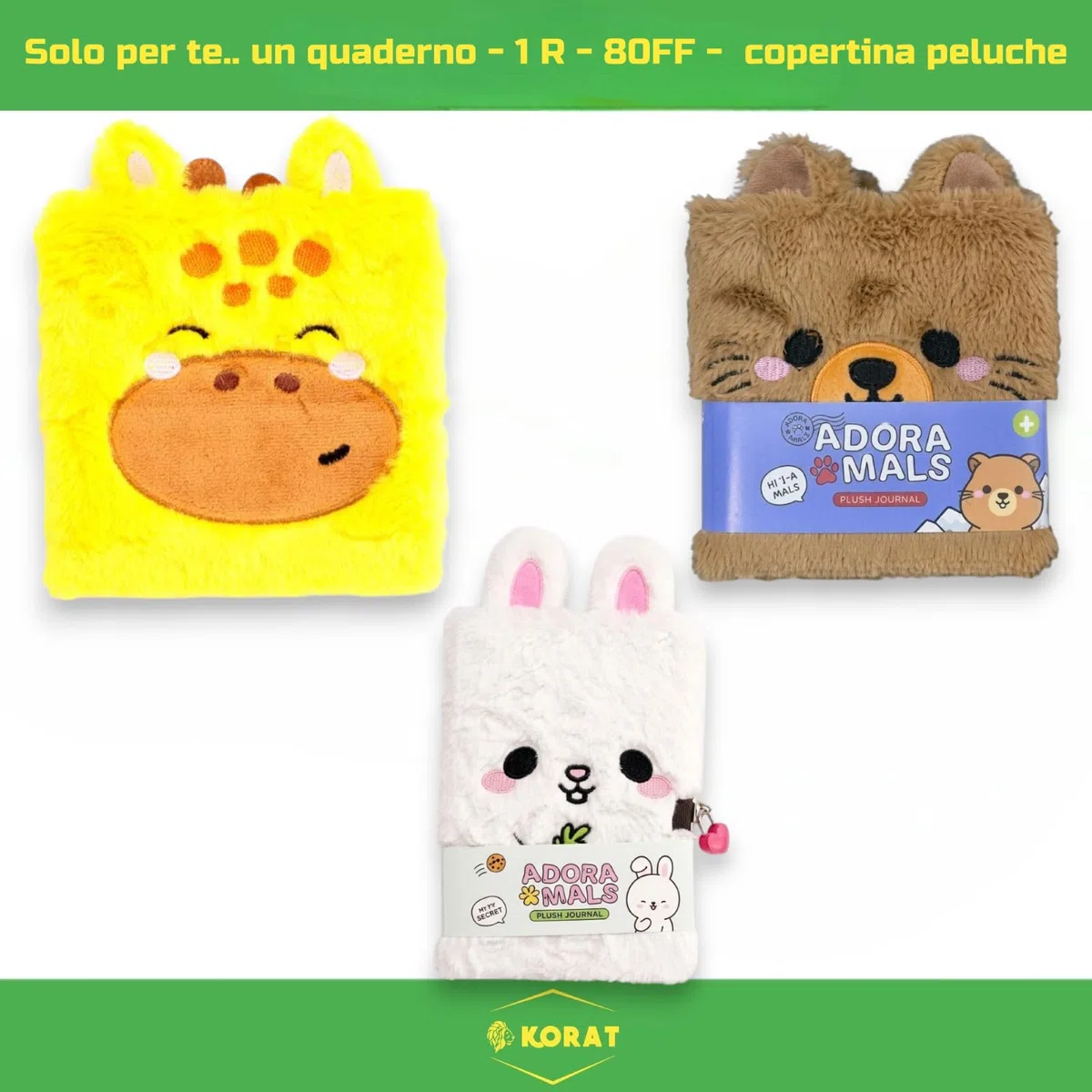 KORAT Pasqualone Sorpresa Bambini Uovo di Pasqua Gigante Tema Animali Kawaii Kit Cancelleria Completo, Set Scuola Animali, Gadget Panda Tigre Leone, Regalo Pasqua