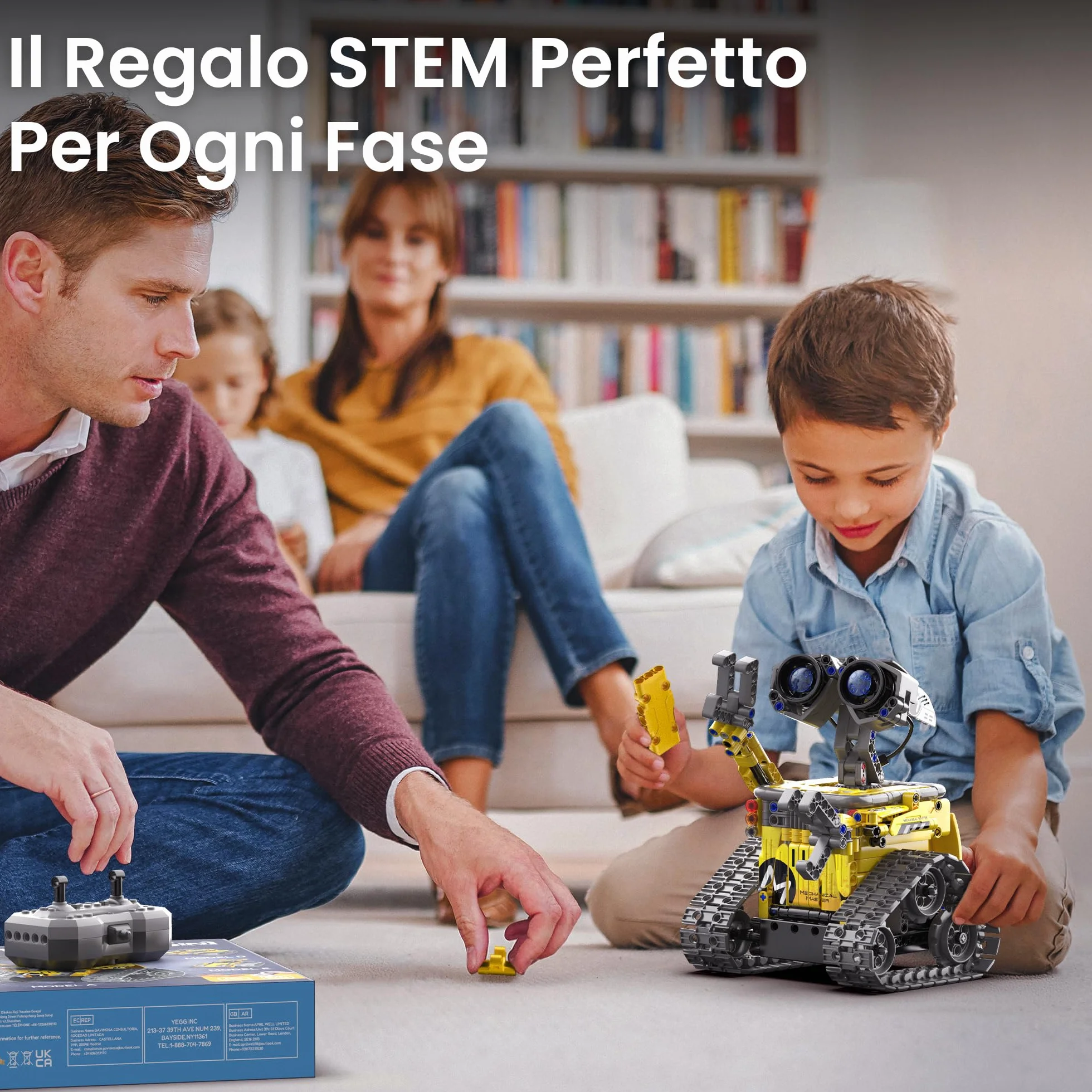 Sillbird 5-in-1 Kit di costruzione di robot con telecomando Regali STEM per ragazzi di età compresa tra 8 e 13 anni, Coding Giocattoli robotici per bambini Compleanno（488 pezzi）