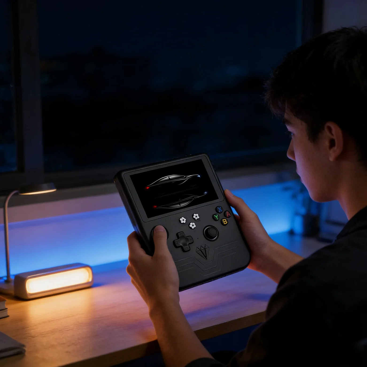 VBESTLIFE Console di Gioco Portatile retrò, Schermo da 6 Pollici con Batteria da 6000 MAh e Scheda di Memoria da 128 GB, per Giochi Classici e Giochi Portatili (BLACK)