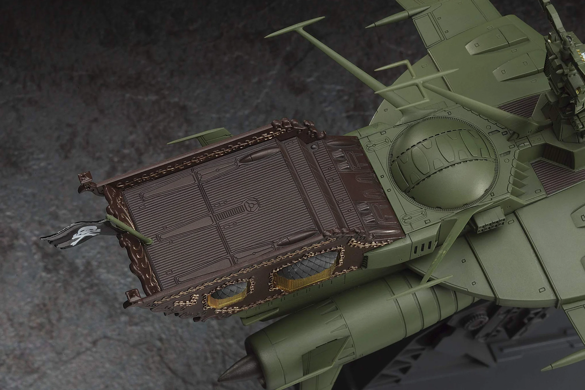 Modello ARCADIA "CLASSIC" VERDE di CAPITAN HARLOCK Kit Montaggio Scala 1:1500 Hasegawa CW05