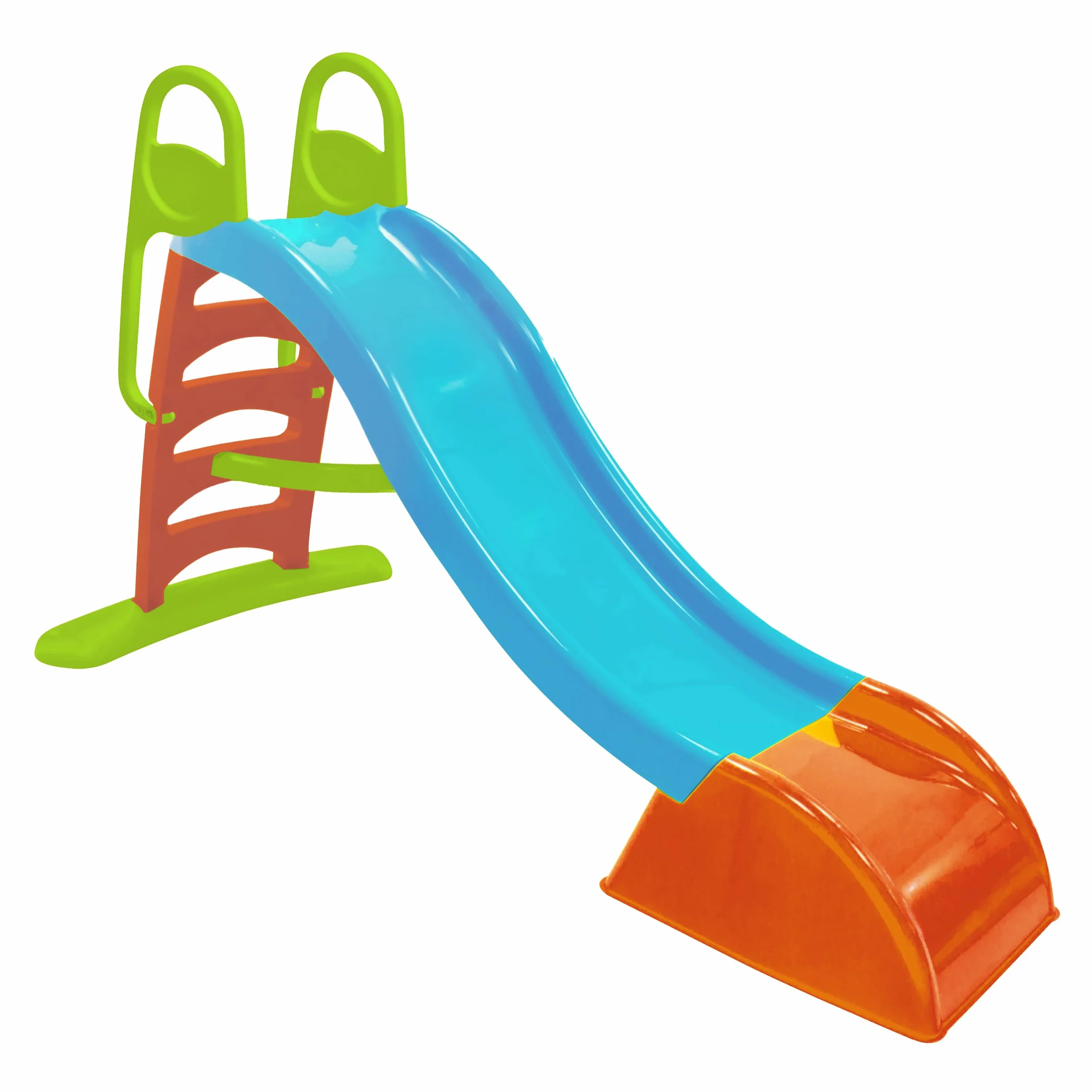 Scivolo per bambini 5 gradini con innesto acqua. Scivolo da giardino per bambini super resistente. Scivolo per bambini da casa in plastica 180x78x110cm. Multicolor Max 50kg (Blu)