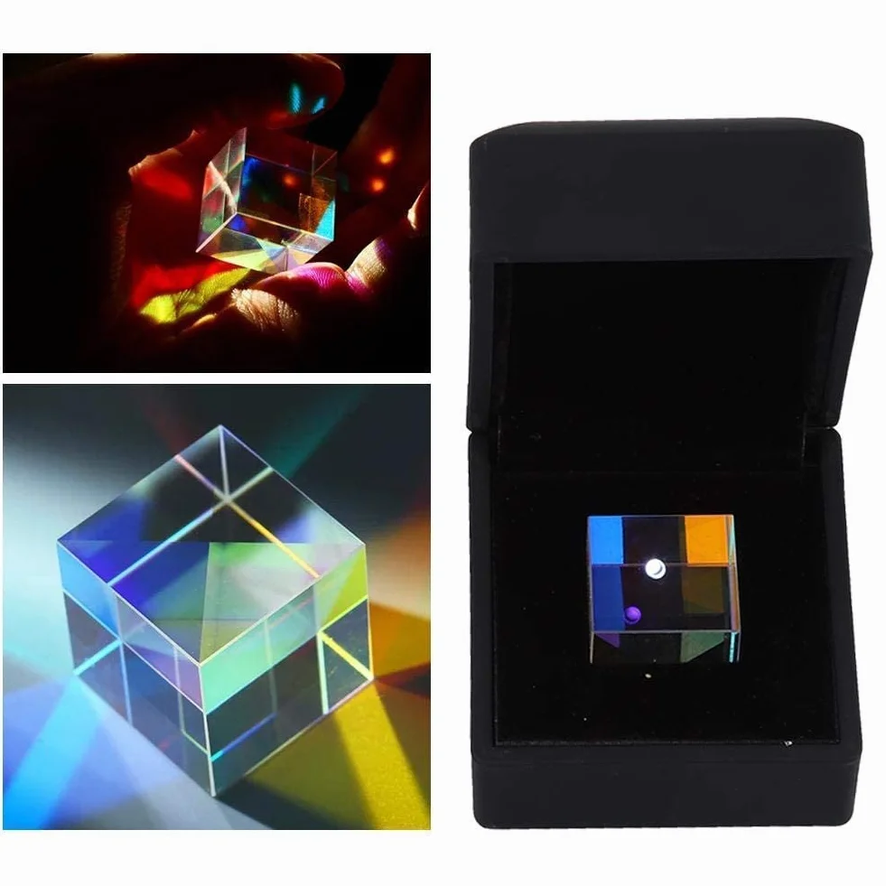 Walfront Cubo Prisma 23 * 23 * 23mm Prisma in Vetro Ottcia per La Luce Insegnamento della Fisica Arcobaleno Colori e Fotografia