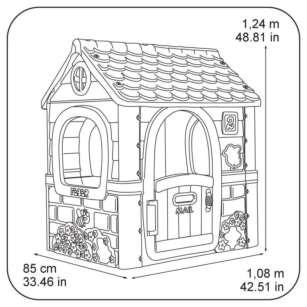 FEBER Multi Activity House 6in1 Casetta da Giardino per bambini con 6 Attività