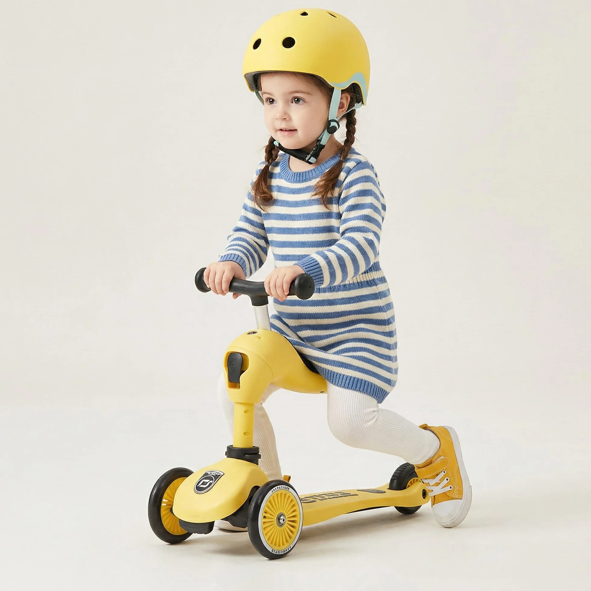 Personalizzato Scoot and Ride Highwaykick 1 Limone – 2-in-1 con seduta & regolabile in altezza – per bambini da 1 a 5 anni