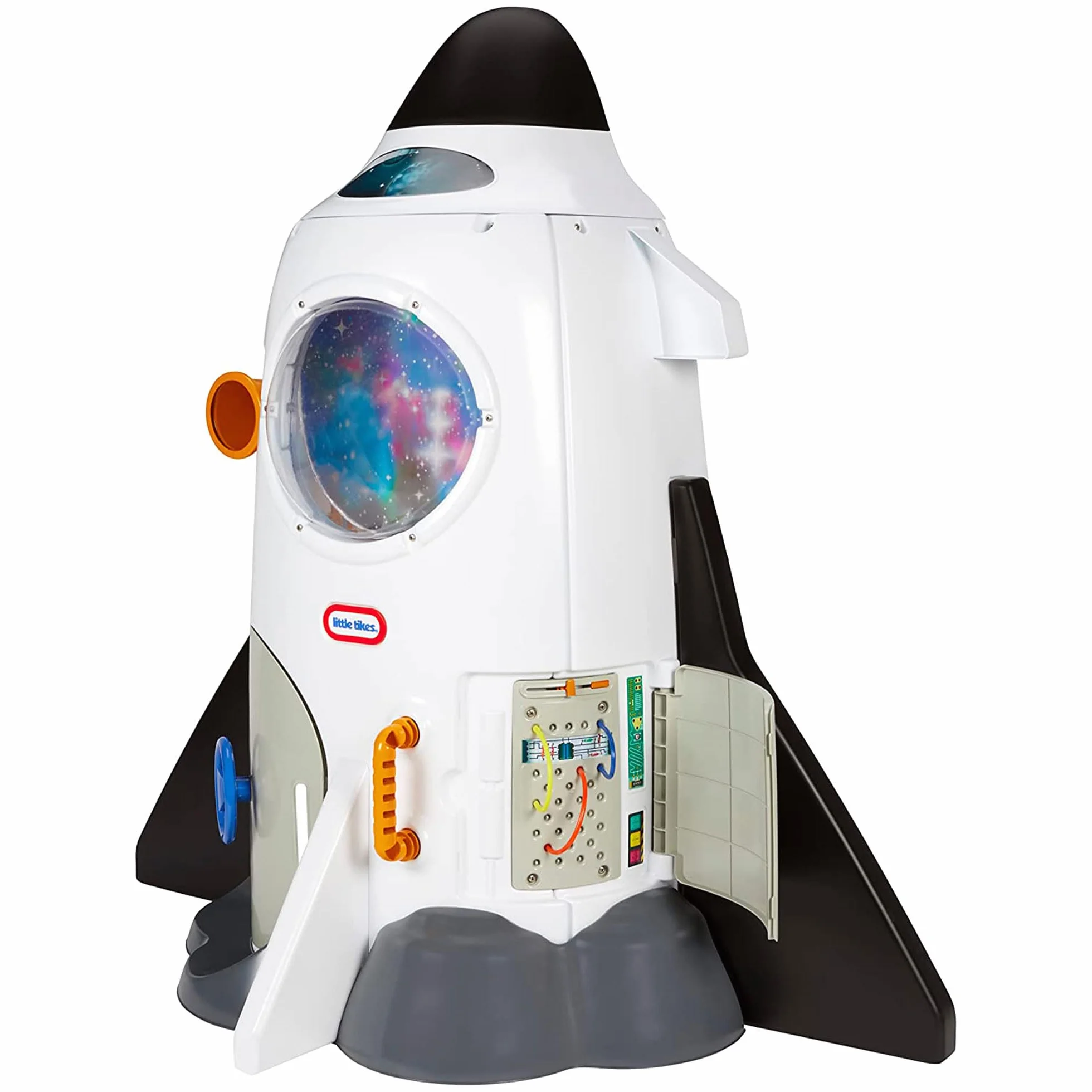 Little Tikes Adventure Rocket; Include un Sedile, Strumenti per lo Spazio, Telescopio, Sportello di Uscita e Accessori Divertenti; Con Luci e Suoni Realistici; Sono Richieste le Batterie; Età: 2+