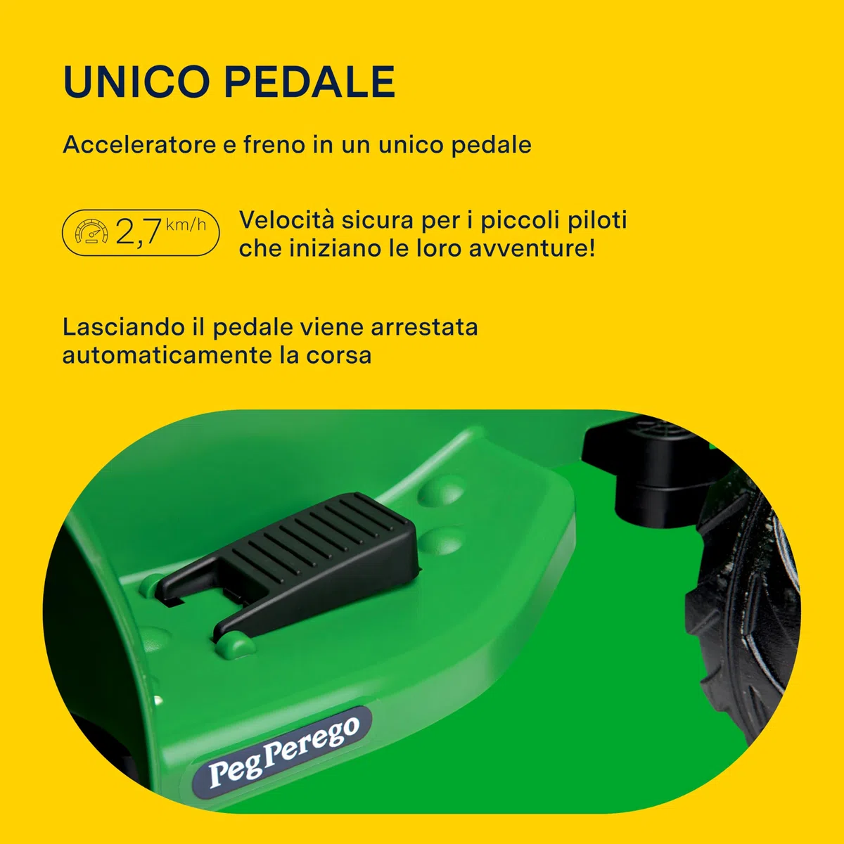 PEG John Deere Mini Tractor Trattore Elettrico Cavalcabile 6V per Bambini da 1 Anno con Batteria Ricaricabile, Luci LED, Clacson, Suoni e Melodie