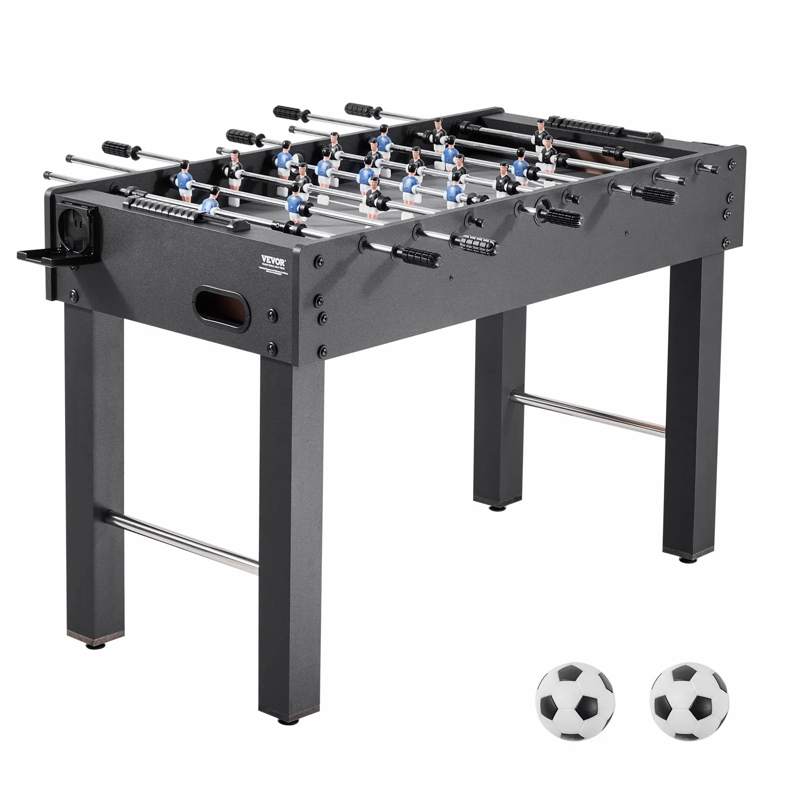 VEVOR Calciobalilla, Tavolo Standard da 1212 mm, Tavoli da Calciobalilla da Interno di Dimensioni Standard, Set da Calcio Resistente, Include 2 Palline, Segnapunti e 2 Portabicchieri