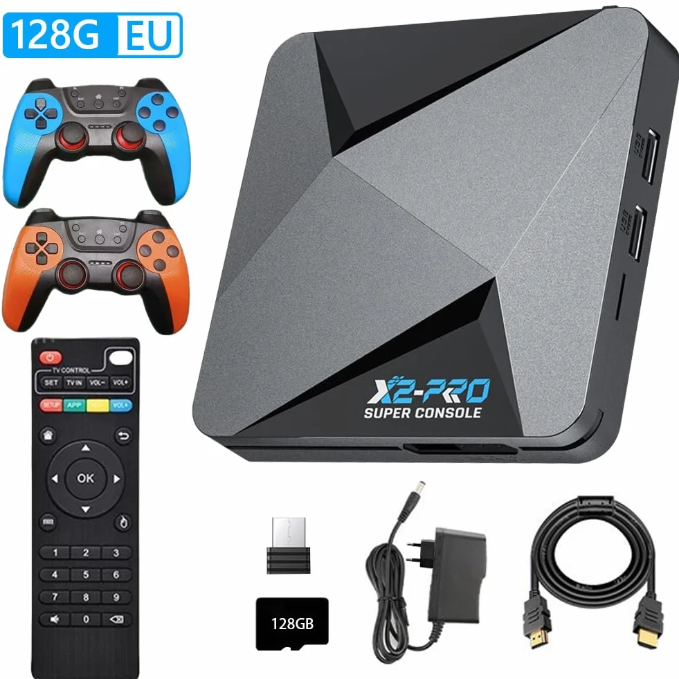 X2 Pro Console di Gioco Retro con 65000+ Giochi integrati Uscita 4K UHD Compatibile 9.0 ed emulatori per Arcade