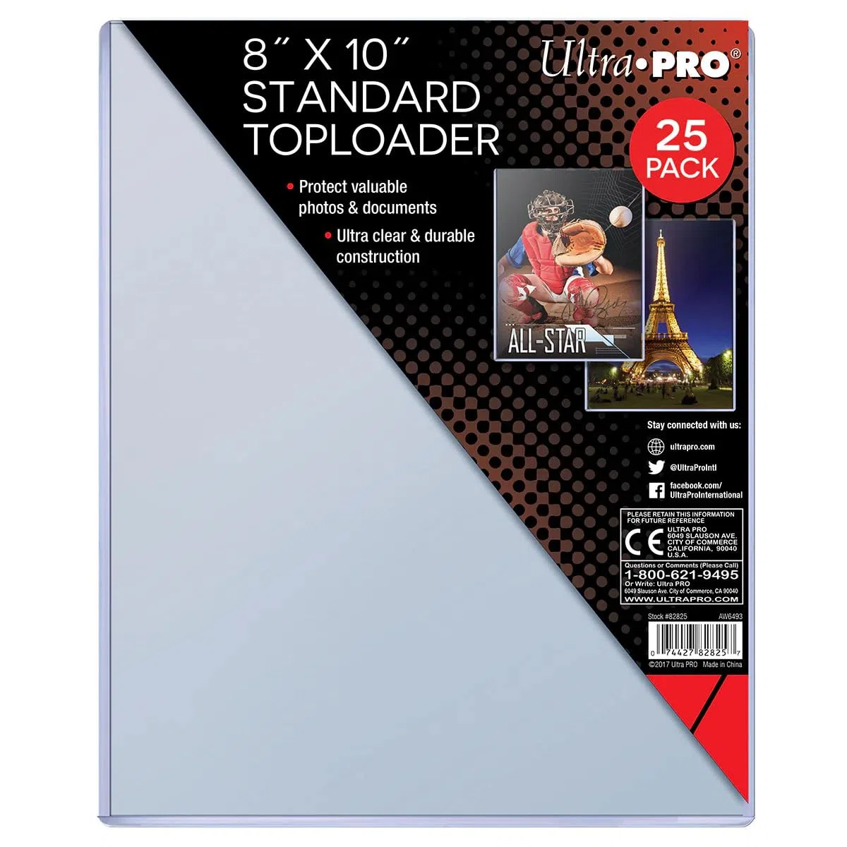 Ultra Pro 25 8 x 10 Toploader Top Loader - Photo Magazine Card Holder - Foto Karten Halter