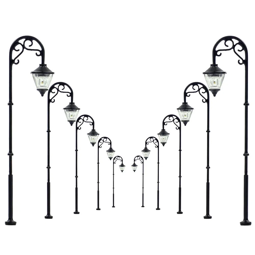 Evemodel lampioni ferroviari HO 63mm modello lampade stradali