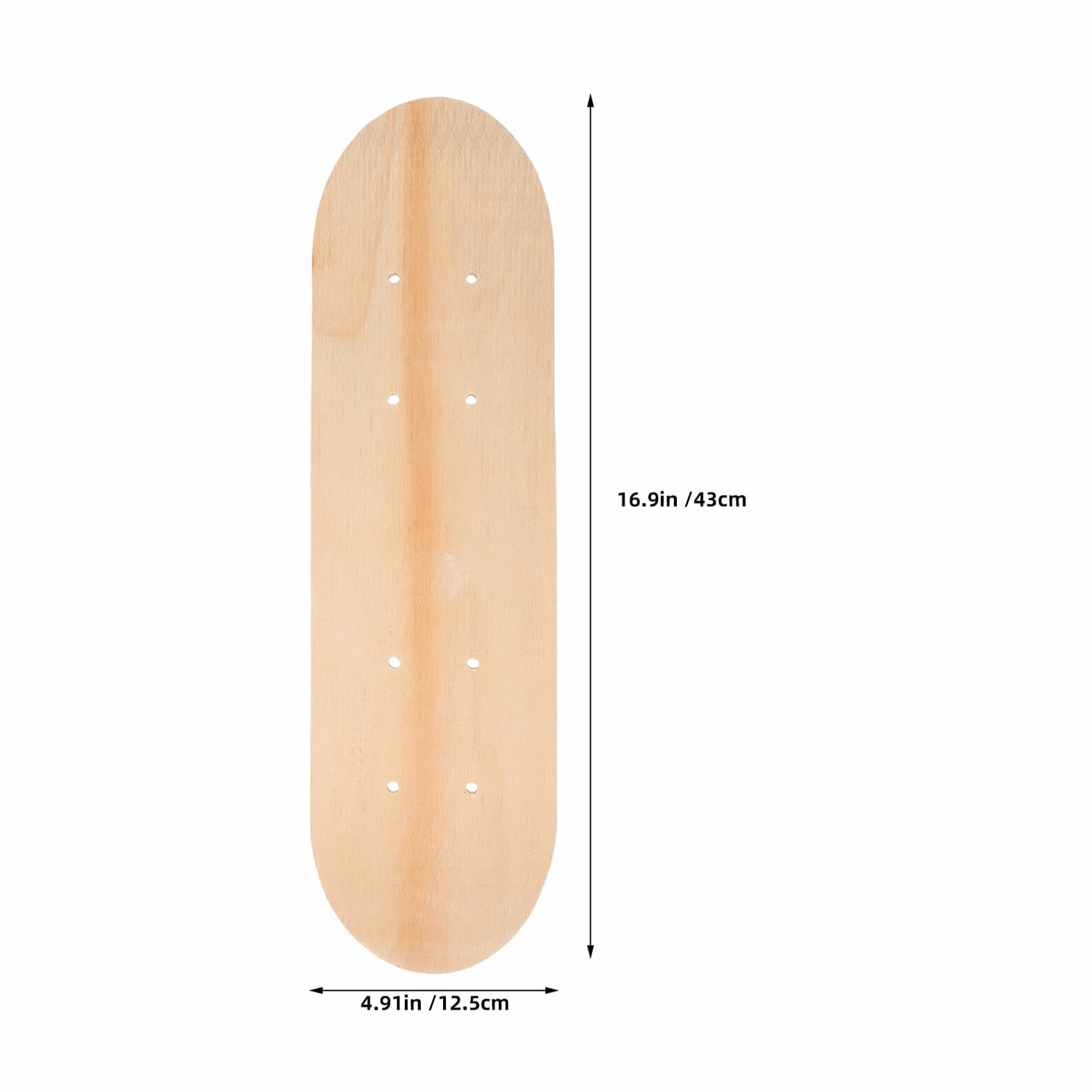 GANAZONO Tavola da Skateboard in Legno Naturale Beige 7 Strati Doppia Coda Liscia per Pittura Fai da Te 3 Pezzi per Ragazzo Ragazza e Genitori