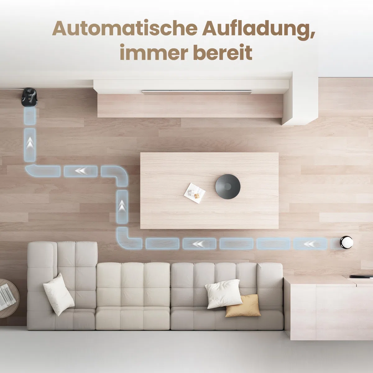 Enabot EBO Air 2 FamilyBot-Intelligenter 2K Telecamera di sorveglianza Robot con autoscarica, robot Patrol per la sorveglianza domestica, telecamera wireless per cani e gatti con visione notturna