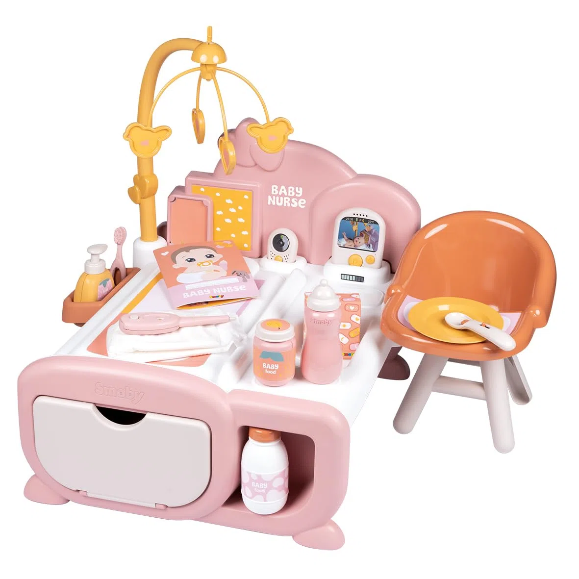Smoby Baby Nurse Cocoon Nursery per neonati 42 cm accessori gioco materiale riciclato 3+ Francia