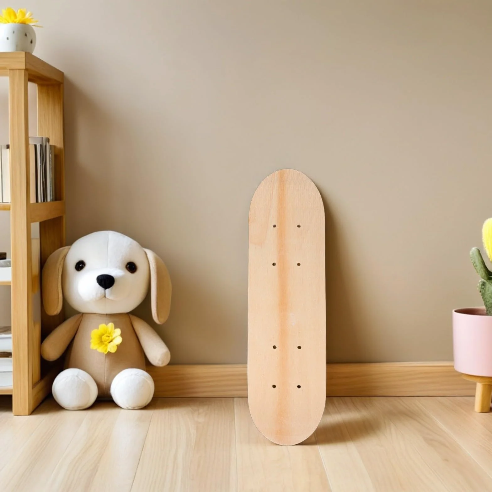 Set 3 Pezzi Skateboard Vuoti in Legno d'Acero a 7 Strati Doppia Coda, Tavole da Dipingere Fai da Te per Ragazzo Ragazza, Adatte a Decorazioni e Interazione Genitore-Figlio
