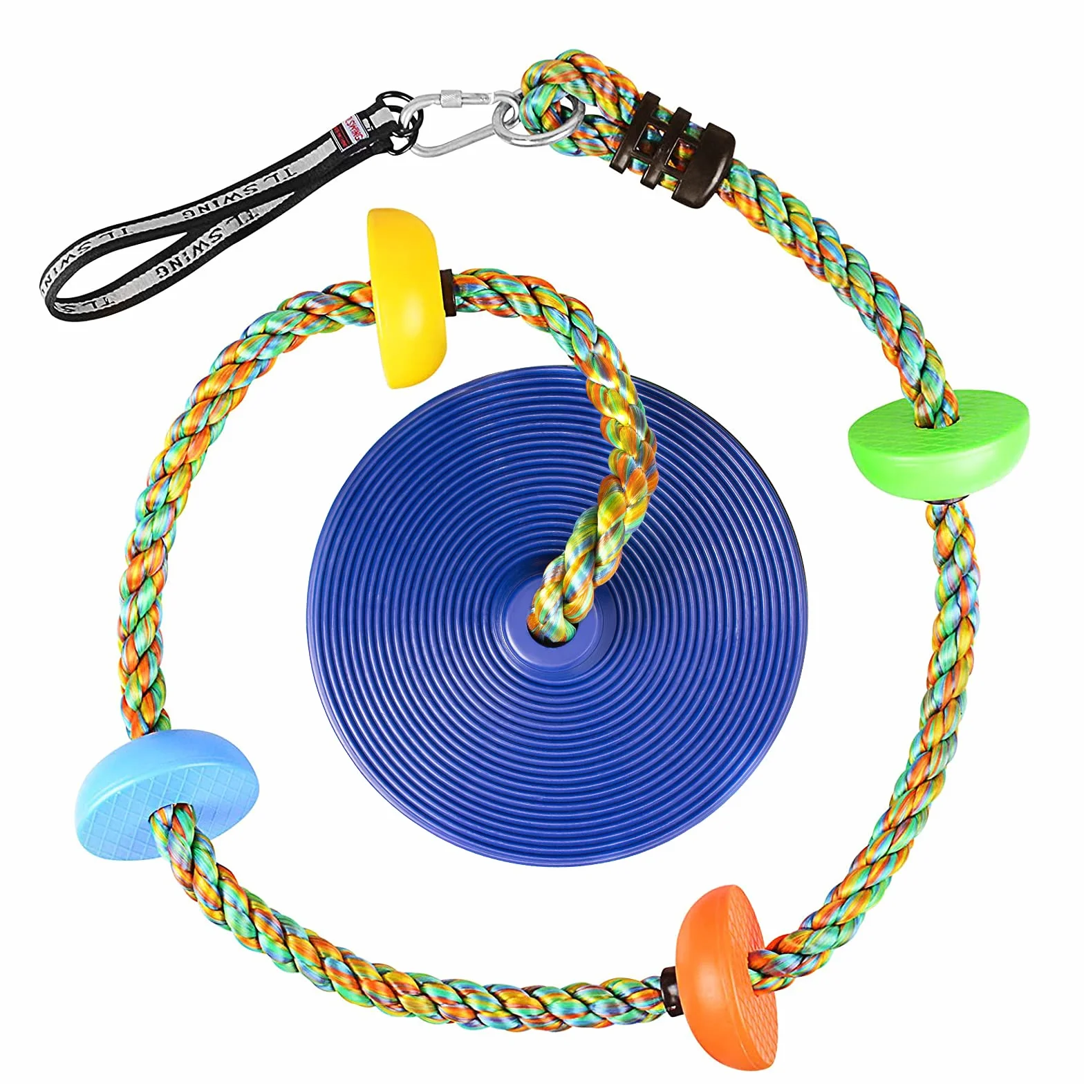 Arrampicata Corda Altalena Bambini Con Piattaforma e Disco Set Playset Accessori
