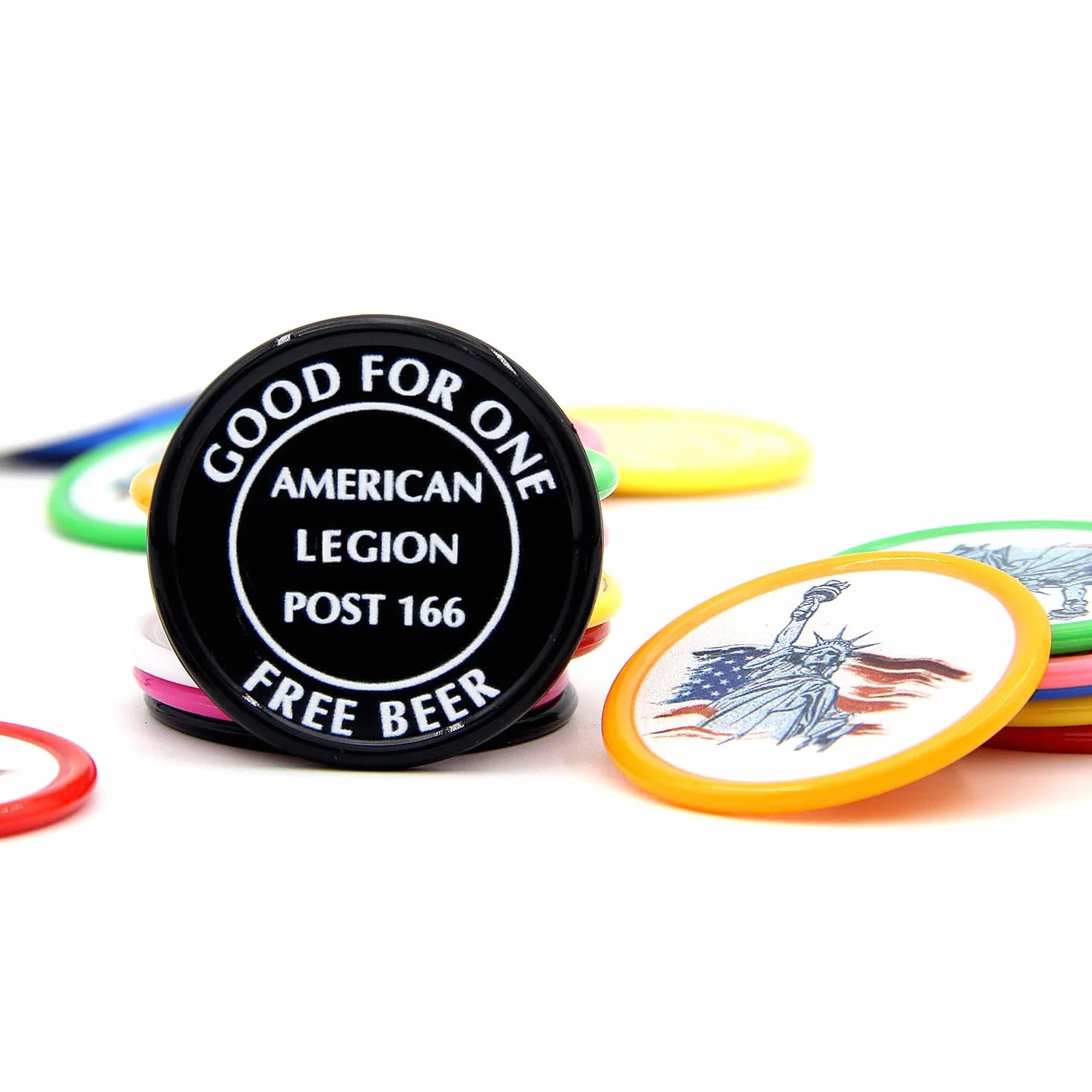 200 fiches da poker in plastica personalizzate, stampa a colori il tuo logo e testo sul chip, buone per gettoni per bevande, gioco di carte da poker (nero)