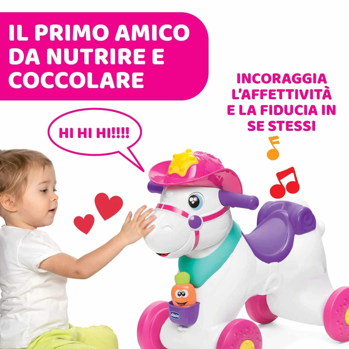 Chicco Miss Rodeo Cavallo a Dondolo, Gioco Interattivo Cavalcabile, Adatto da 1 Anno