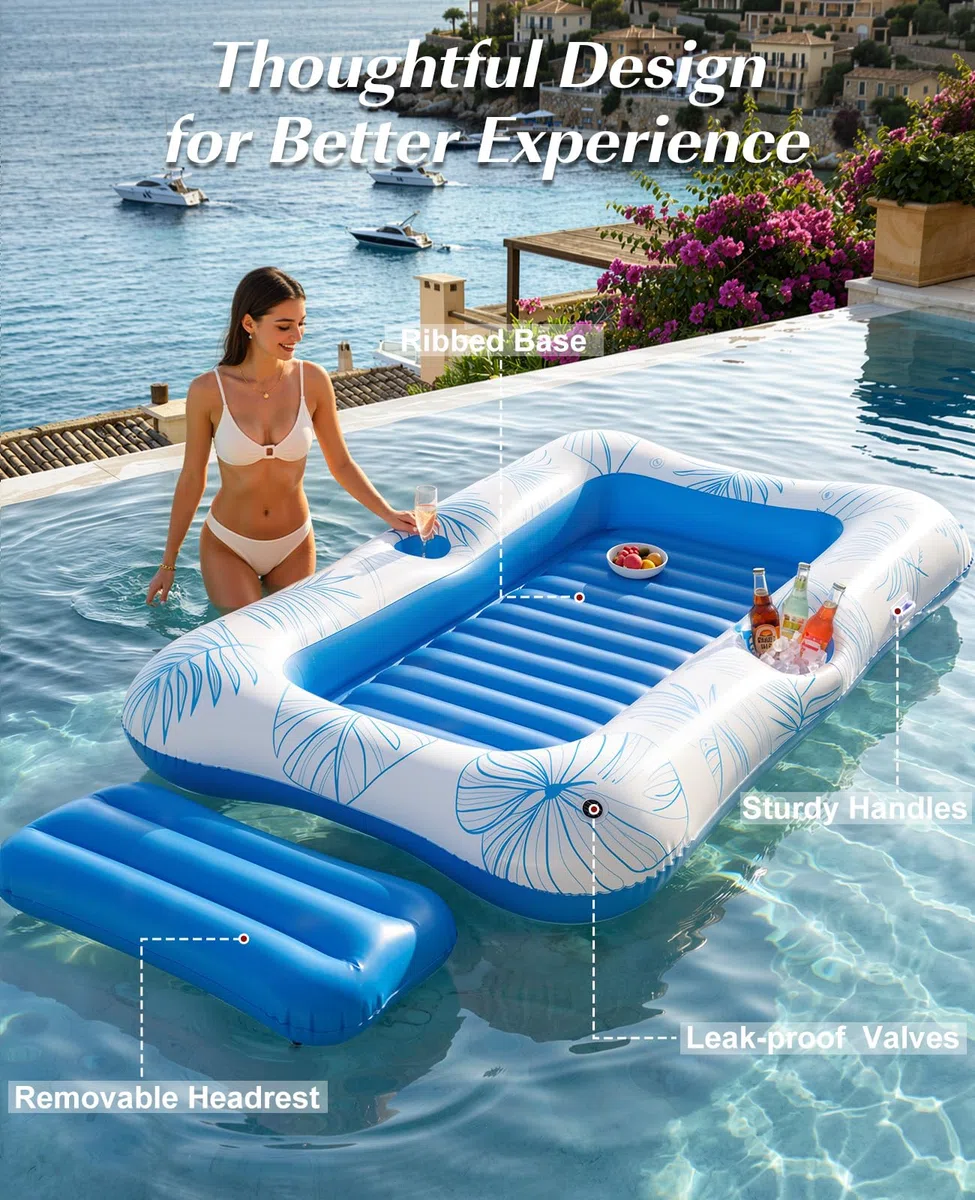 HeySplash Galleggiante Gonfiabile per Piscina, Lettino Materassino Design Coda di Pesce