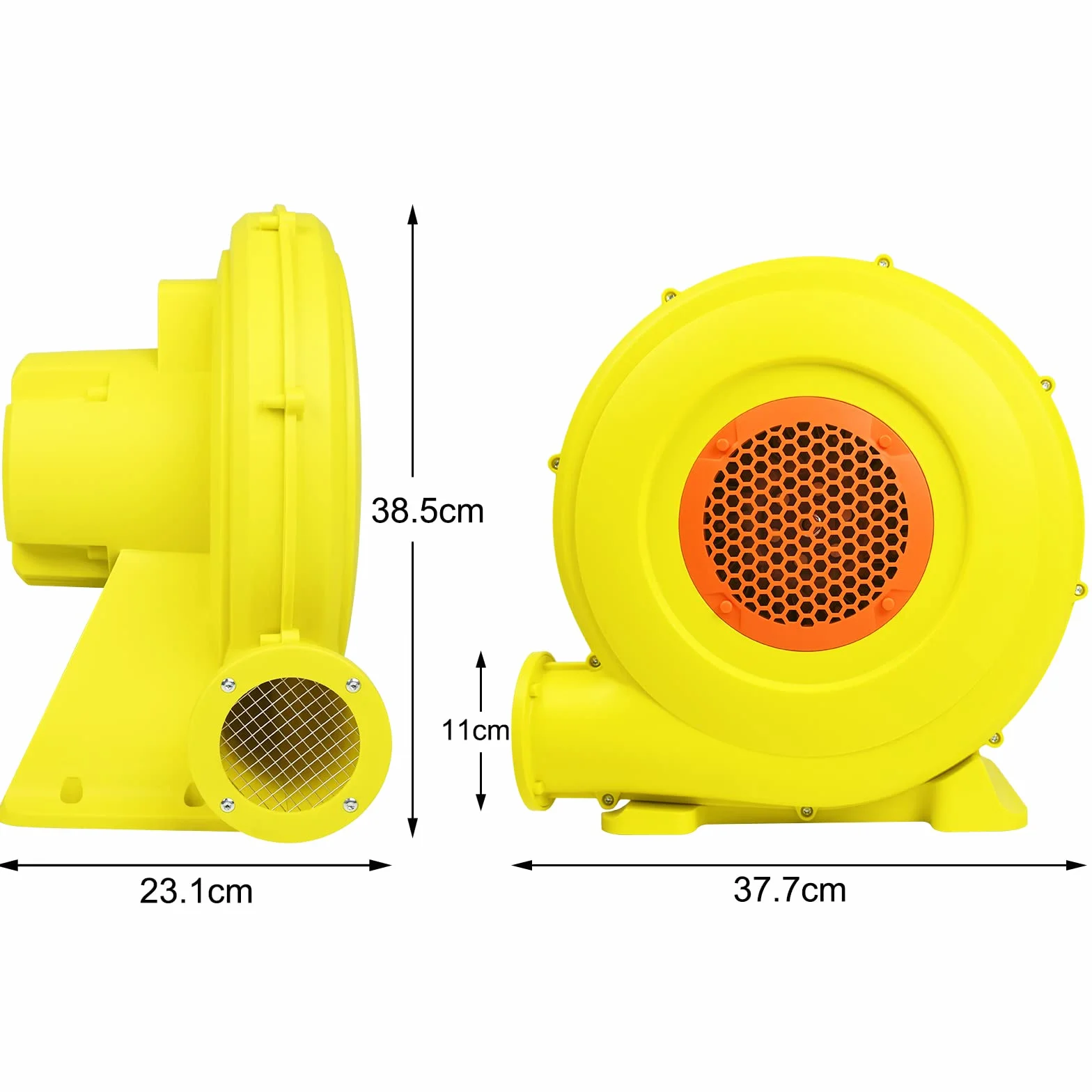 UISEBRT Pompa ad aria elettrica gonfiabile, soffiatore d'aria con grande fondo e apertura dell'aria, ventilatore portatile, soffiatore permanente per giocattoli gonfiabili