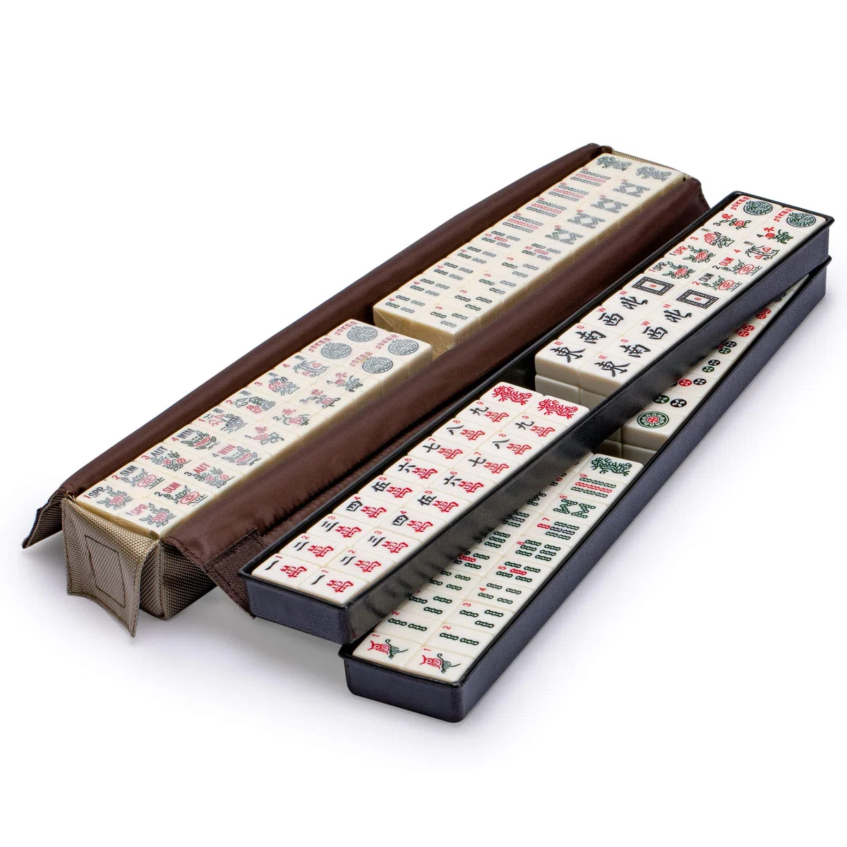 Yellow Mountain Imports Americana Mahjong Set 166 Tile Kompletny Zestaw z Akcesoriami